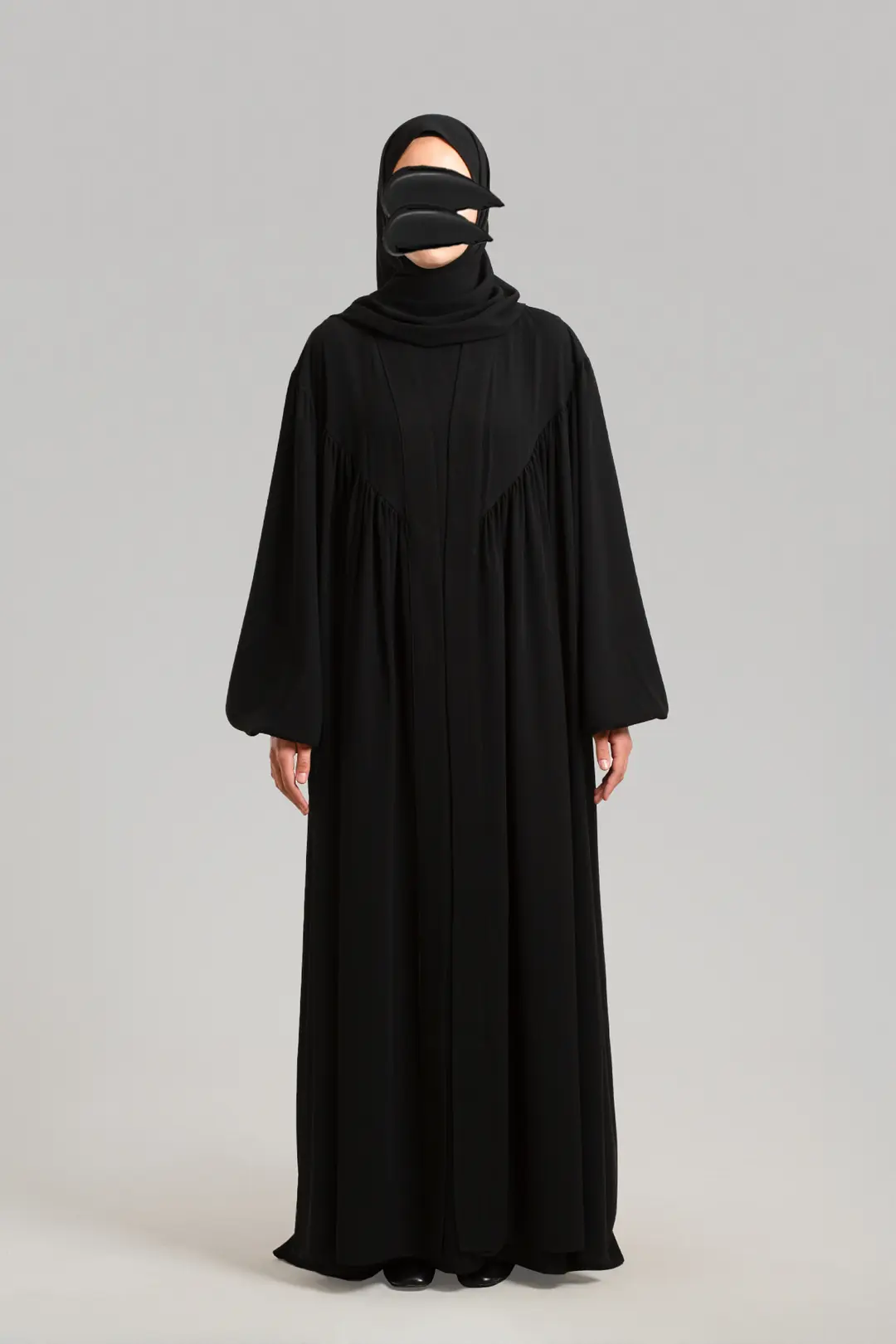 Black Abaya Set with Robe