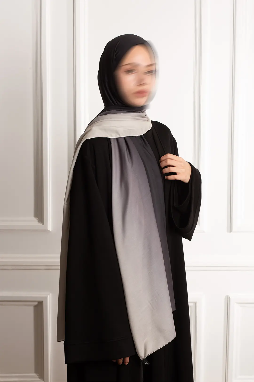 Gradient Soft Scarf Black 6