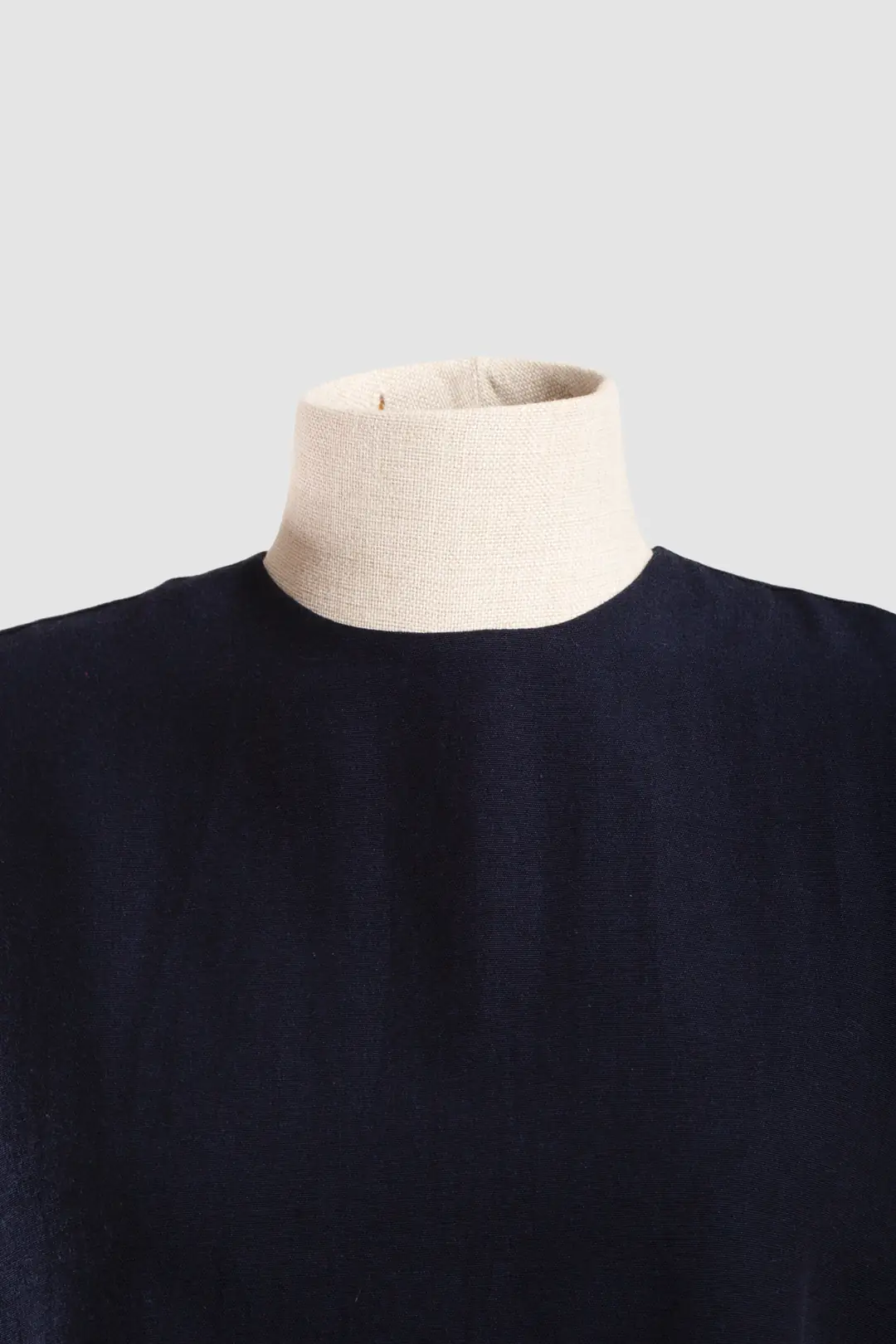 Linen Sleeveless Blouse Navy Blue 3