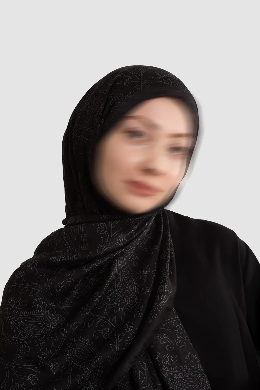 Mystic Texture Patterned Cotton Scarf, Black 6