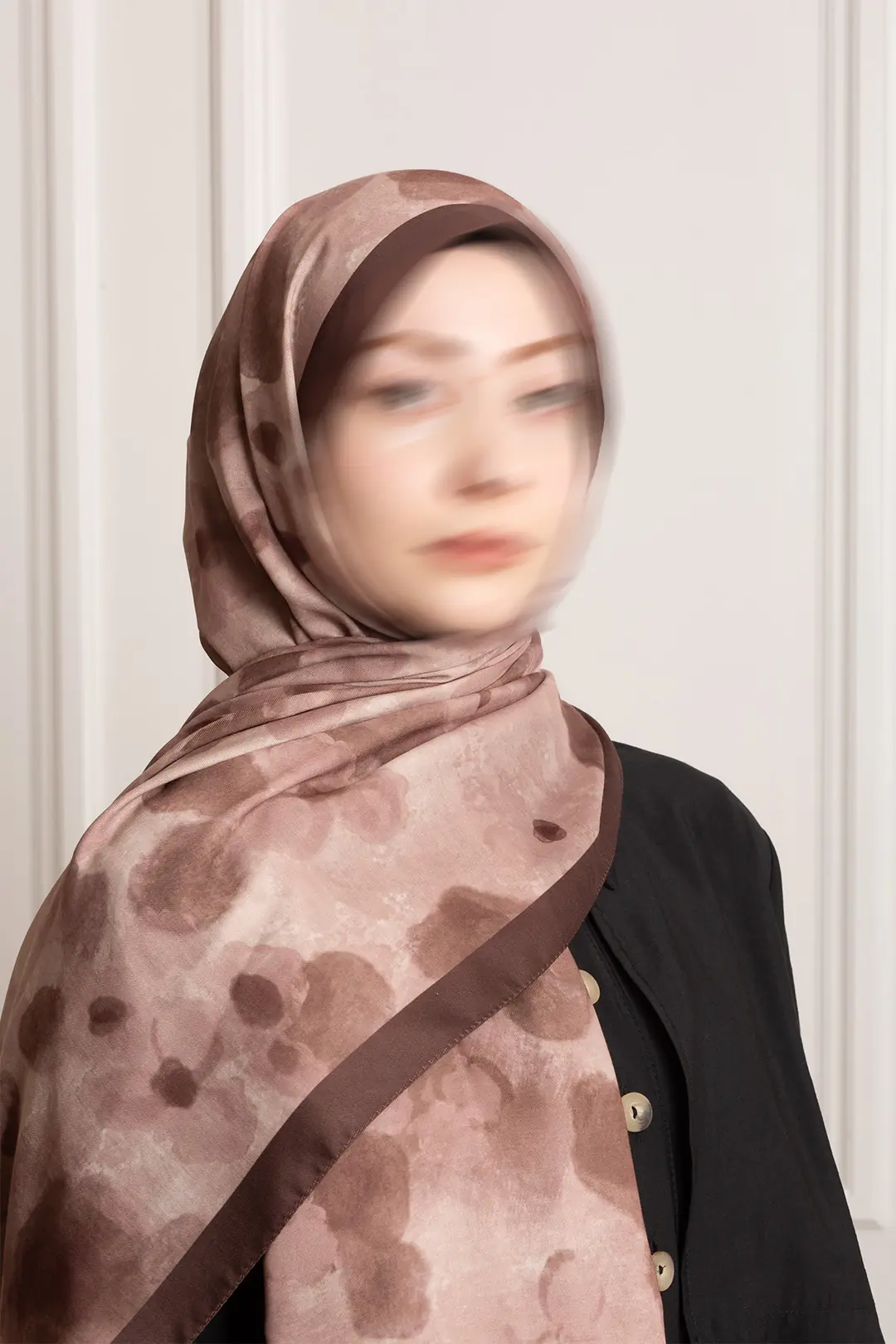 Autumn Serenade Patterned Soft Shawl in Coffee 6