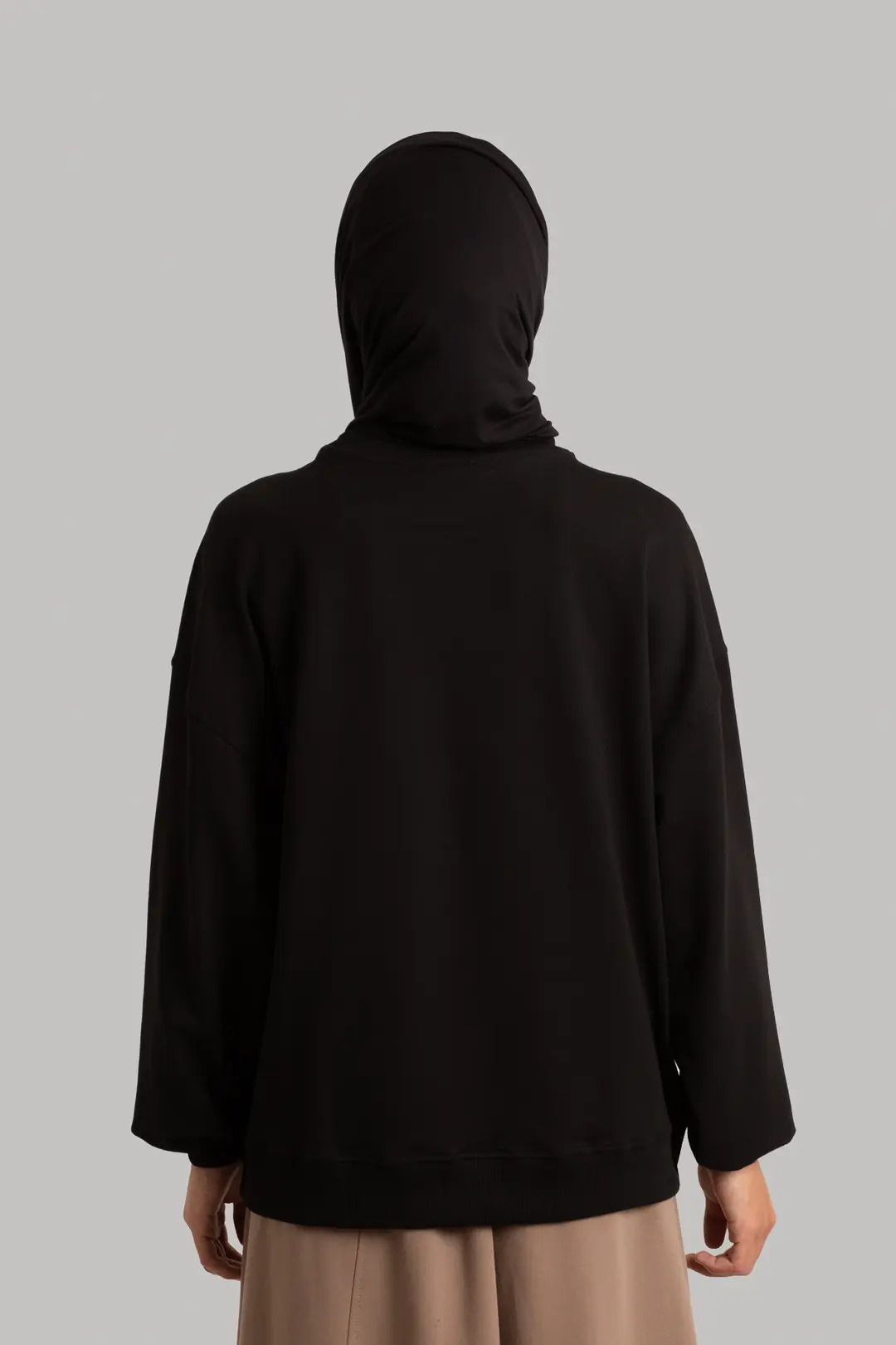 Oversize Short Sweatshirt Black 5