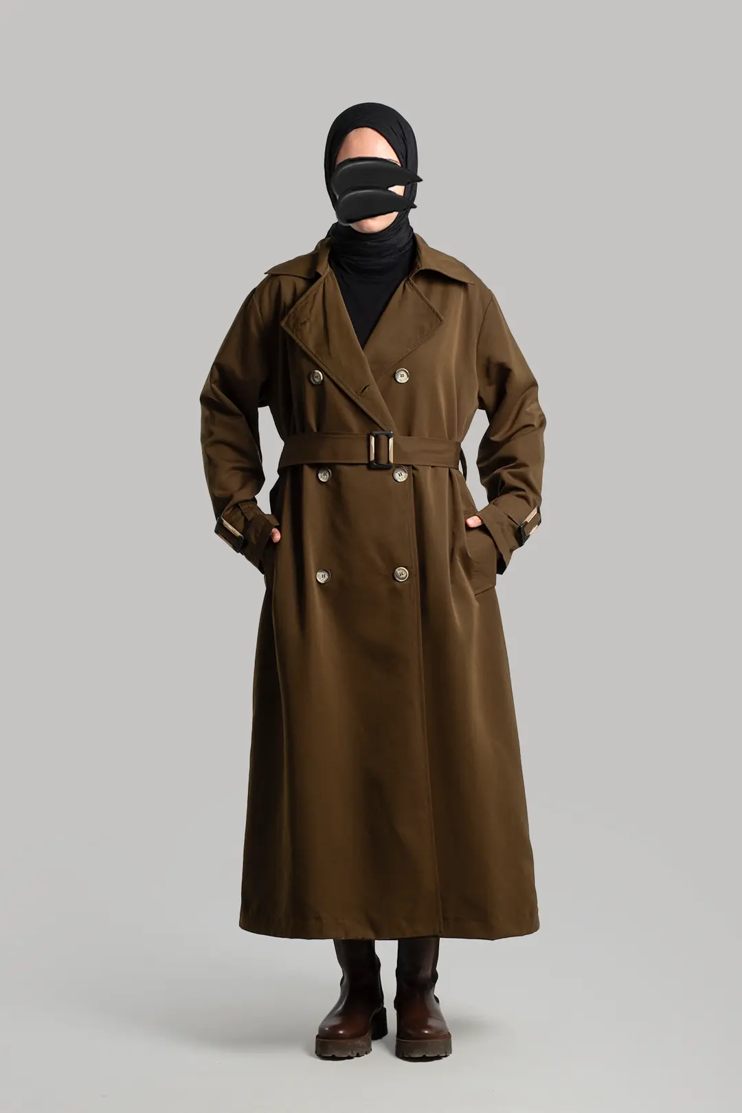 Tokalı Trençkot Vintage Kahve 6