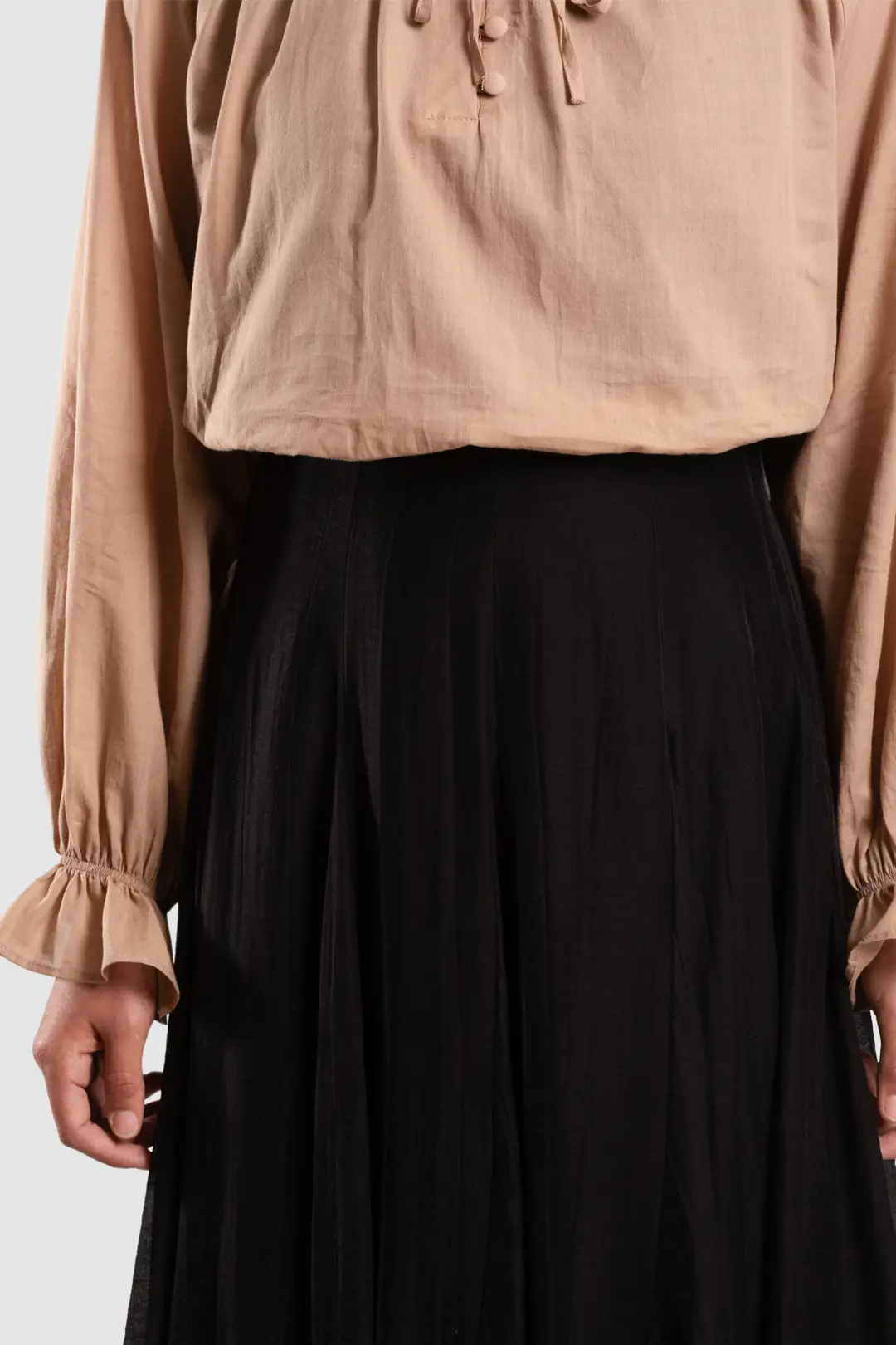 Tencel Flared Skirt Black 5