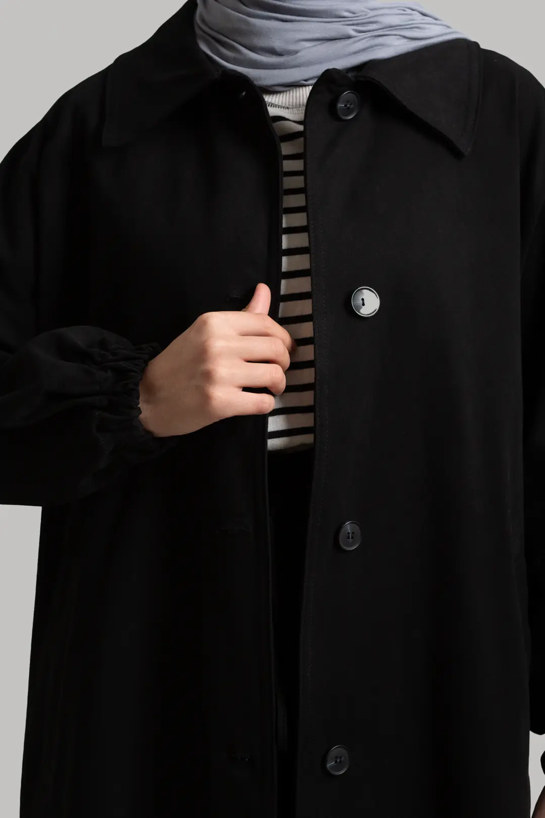 Premium Oversize Trench Coat Black 10