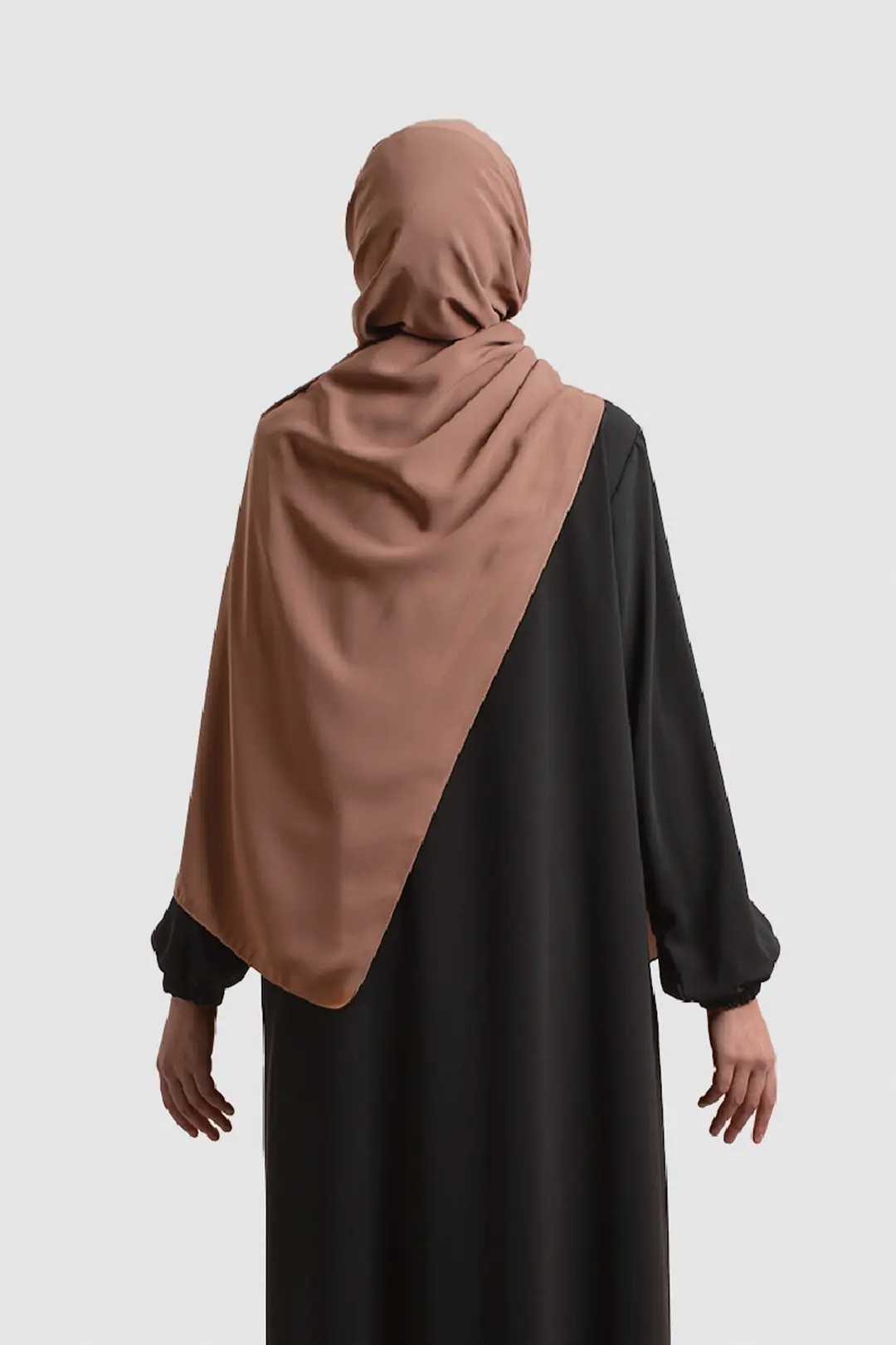 Arya Full-Length Zippered Abaya Black 7