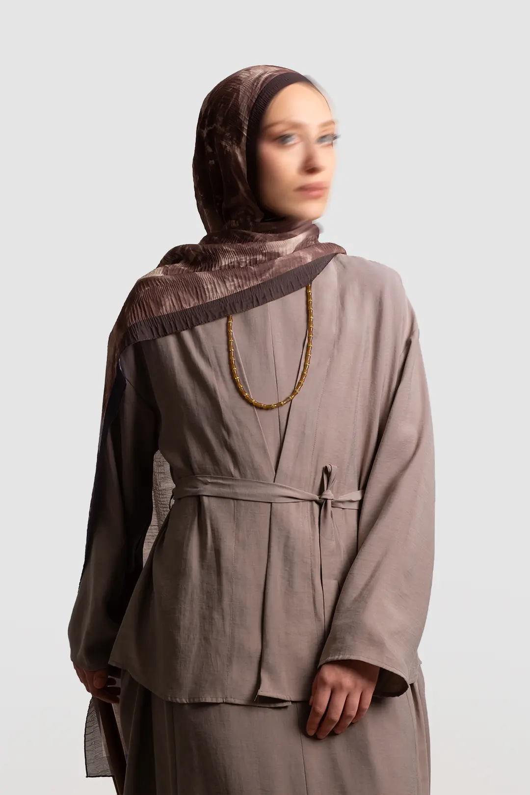 Modal Kimono Jile Elbise Takım Taş 8