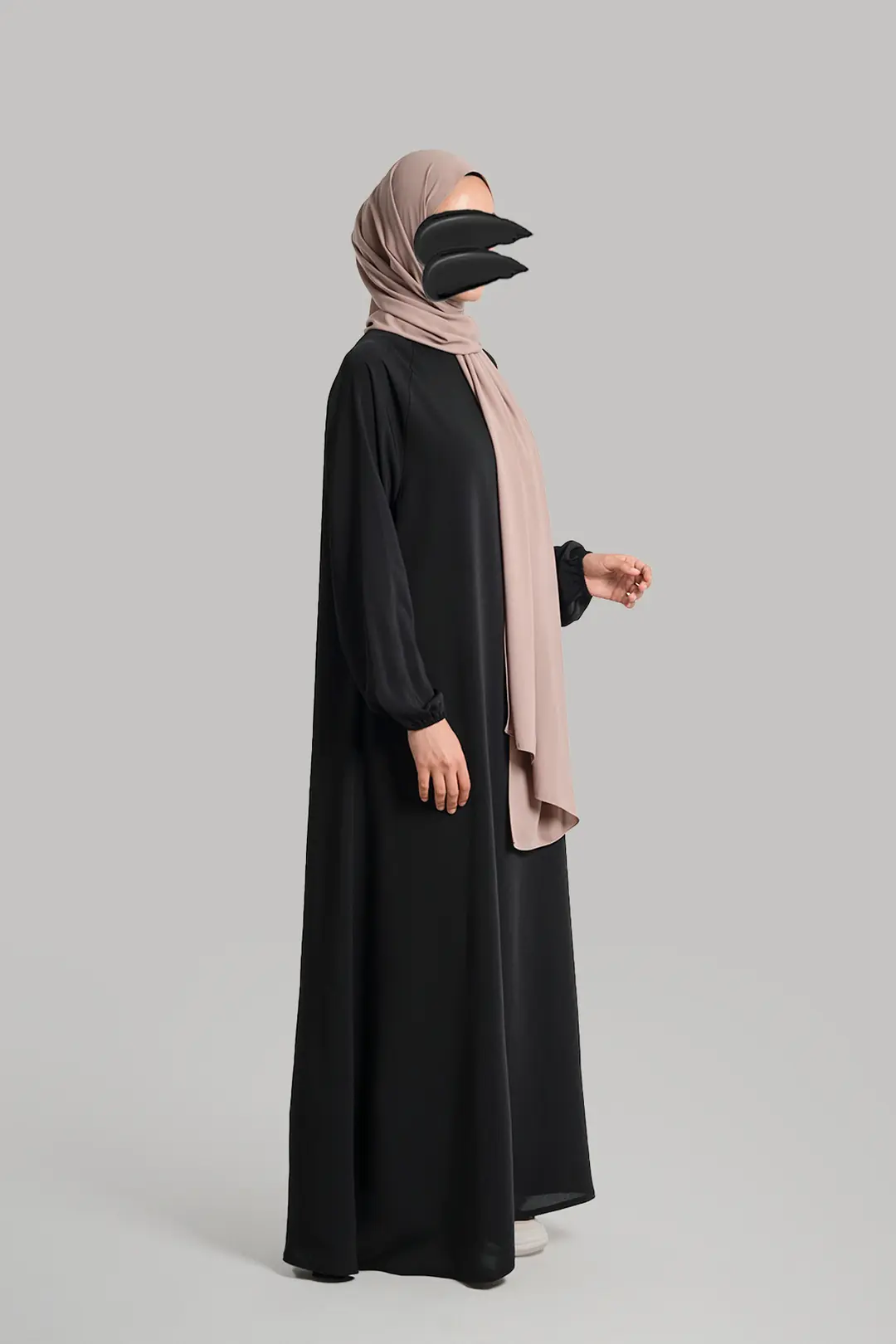 Kloş Model Sade Ferace Siyah 3