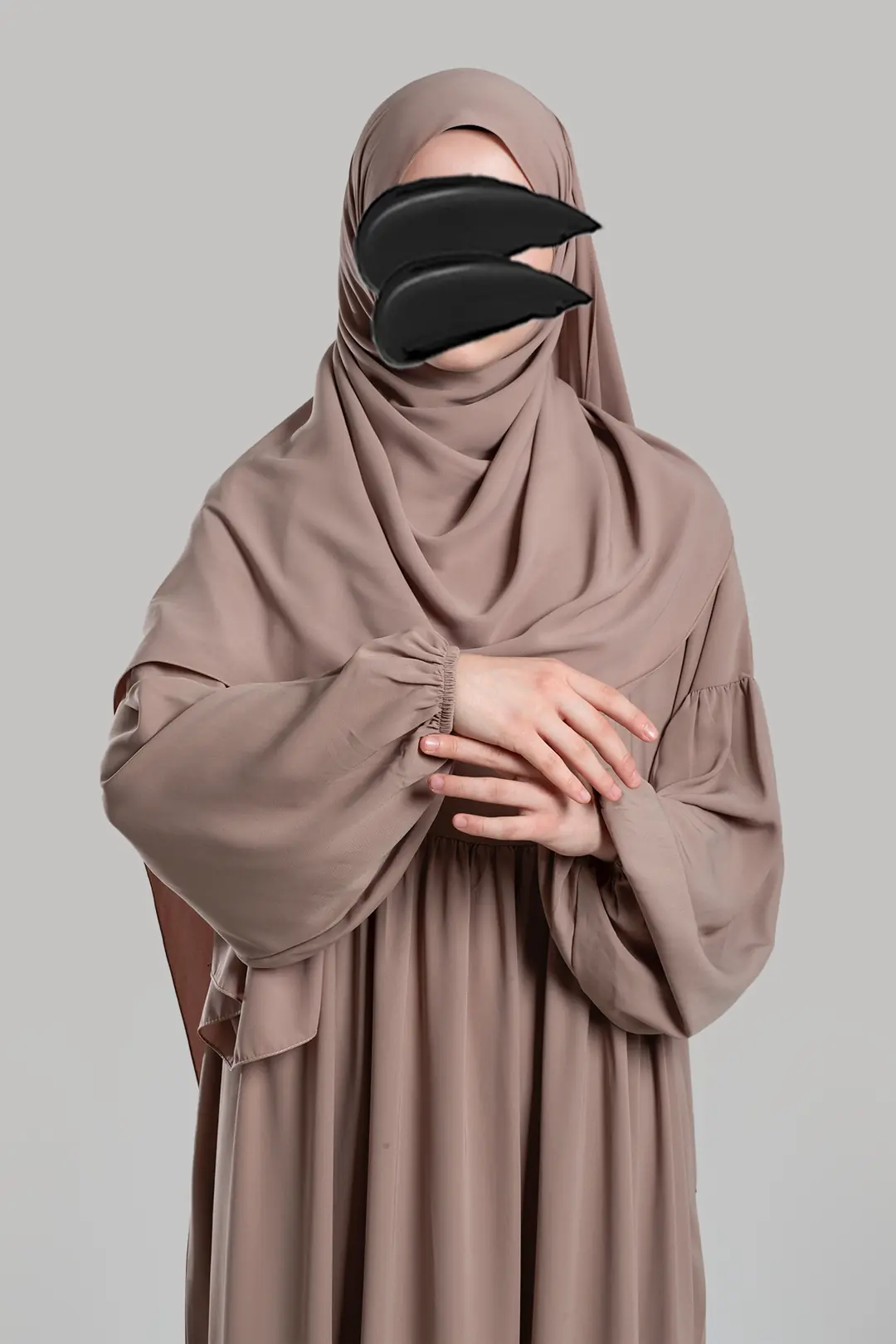 Hijab Dress, Abaya, Stone 4