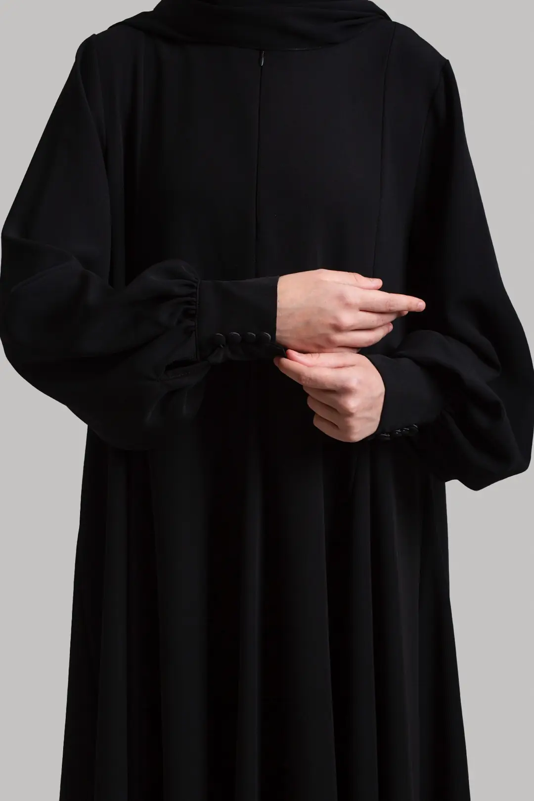 Prenses Model Kloş Ferace Siyah 4