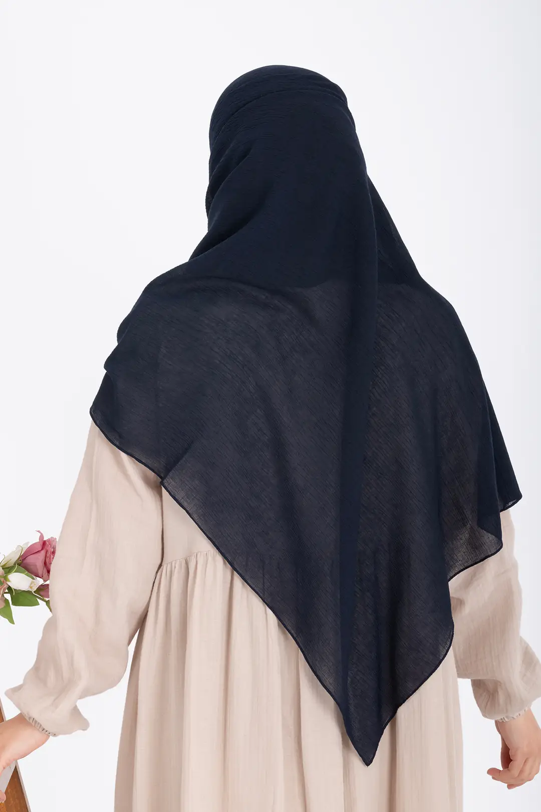 Natural Krinkıl Şal Lacivert 3