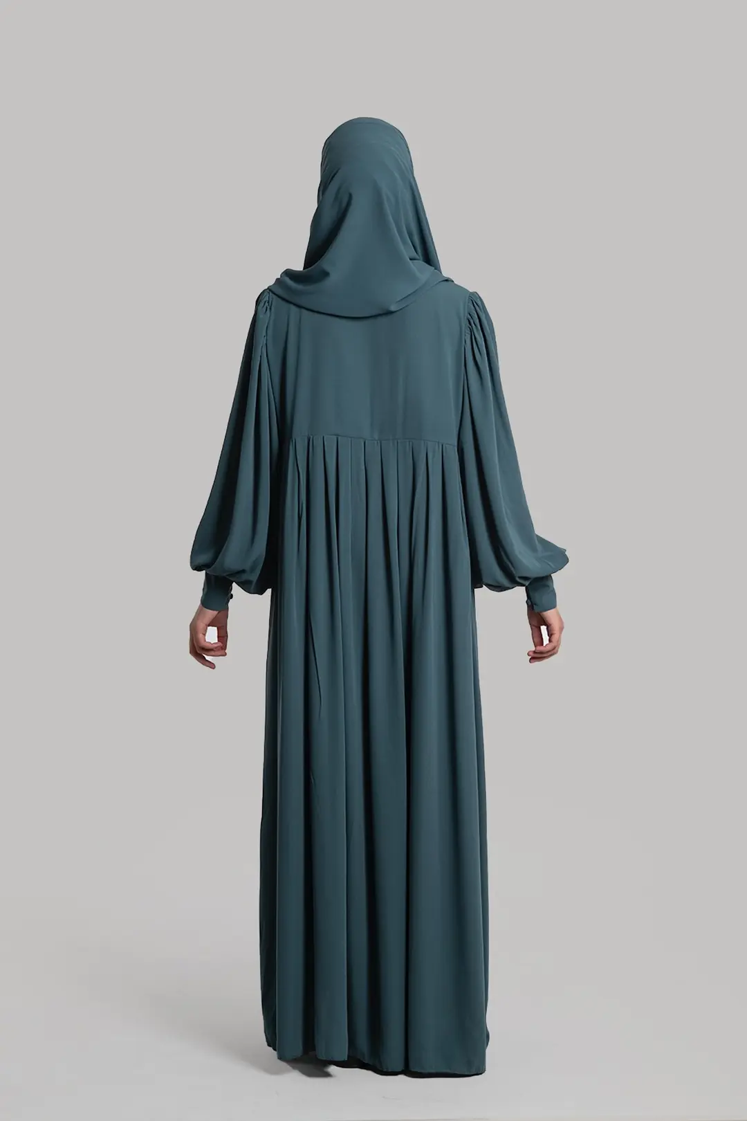 Melisa Pleated Dress, Aqua Green 5