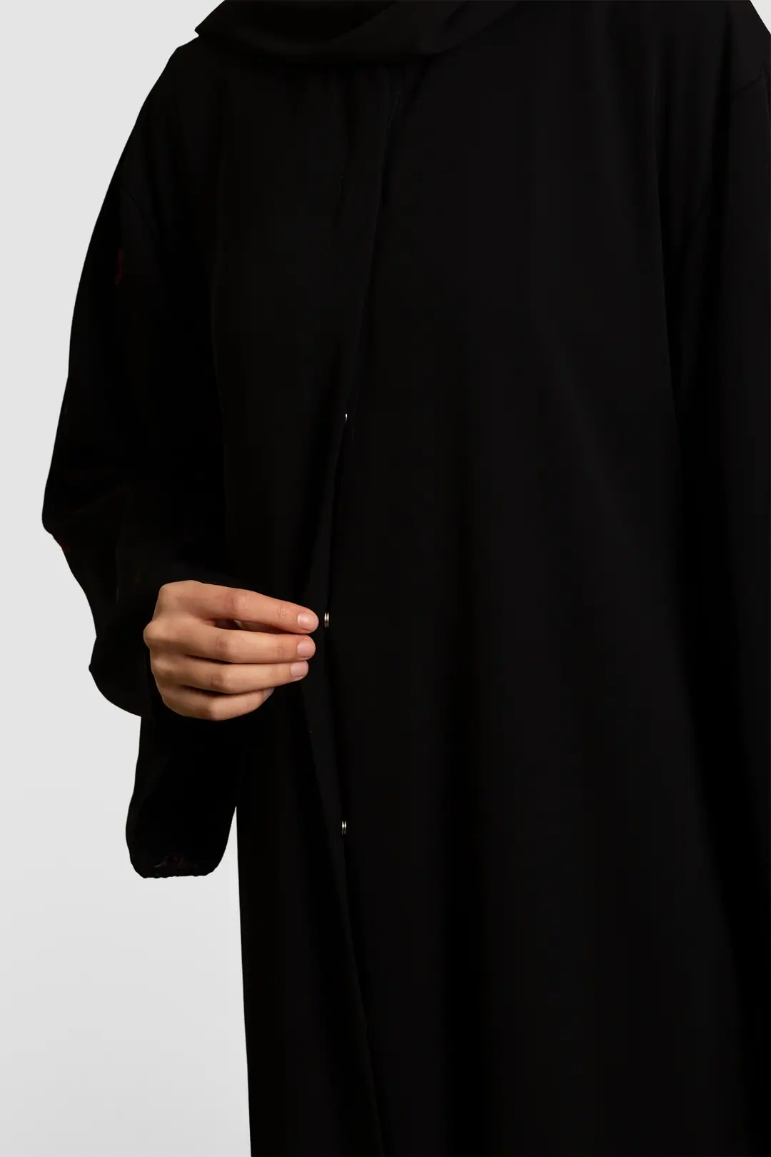 Minimal Yaprak Motifli Abaya Takım Bordo 7