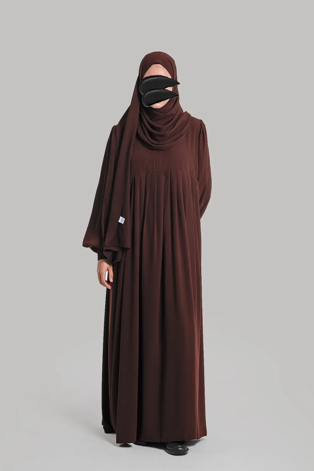 Melisa Pleated Dress Dark Brown 3