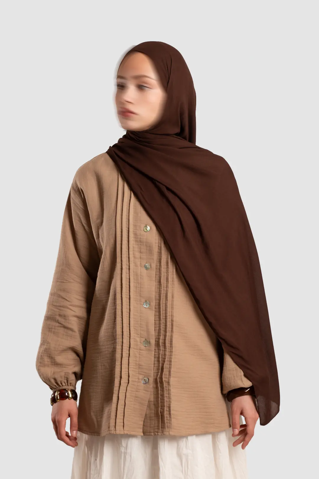 Soft Viscose Scarf, Dark Brown 5