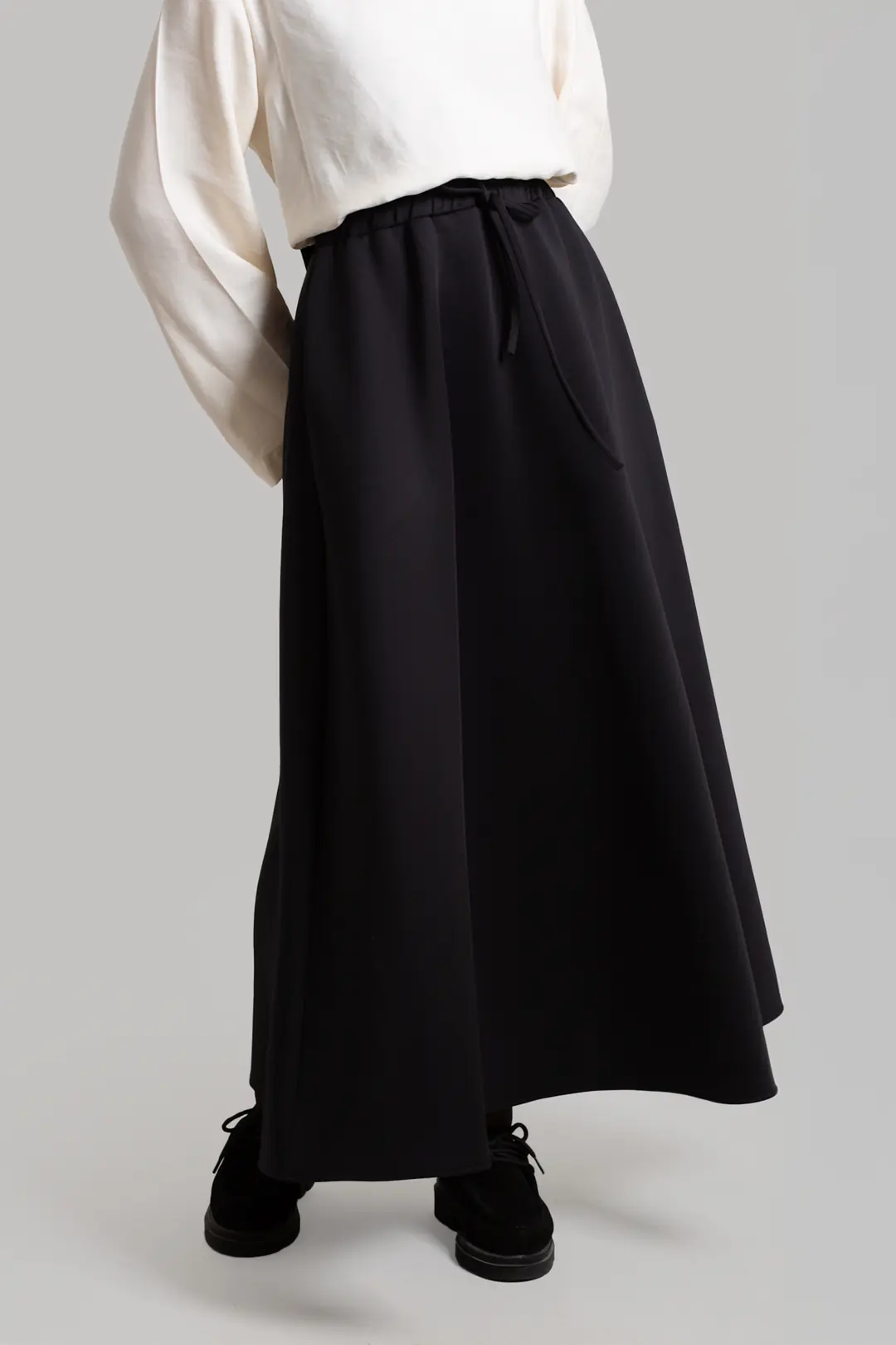 Puffy Scuba Skirt Black 5
