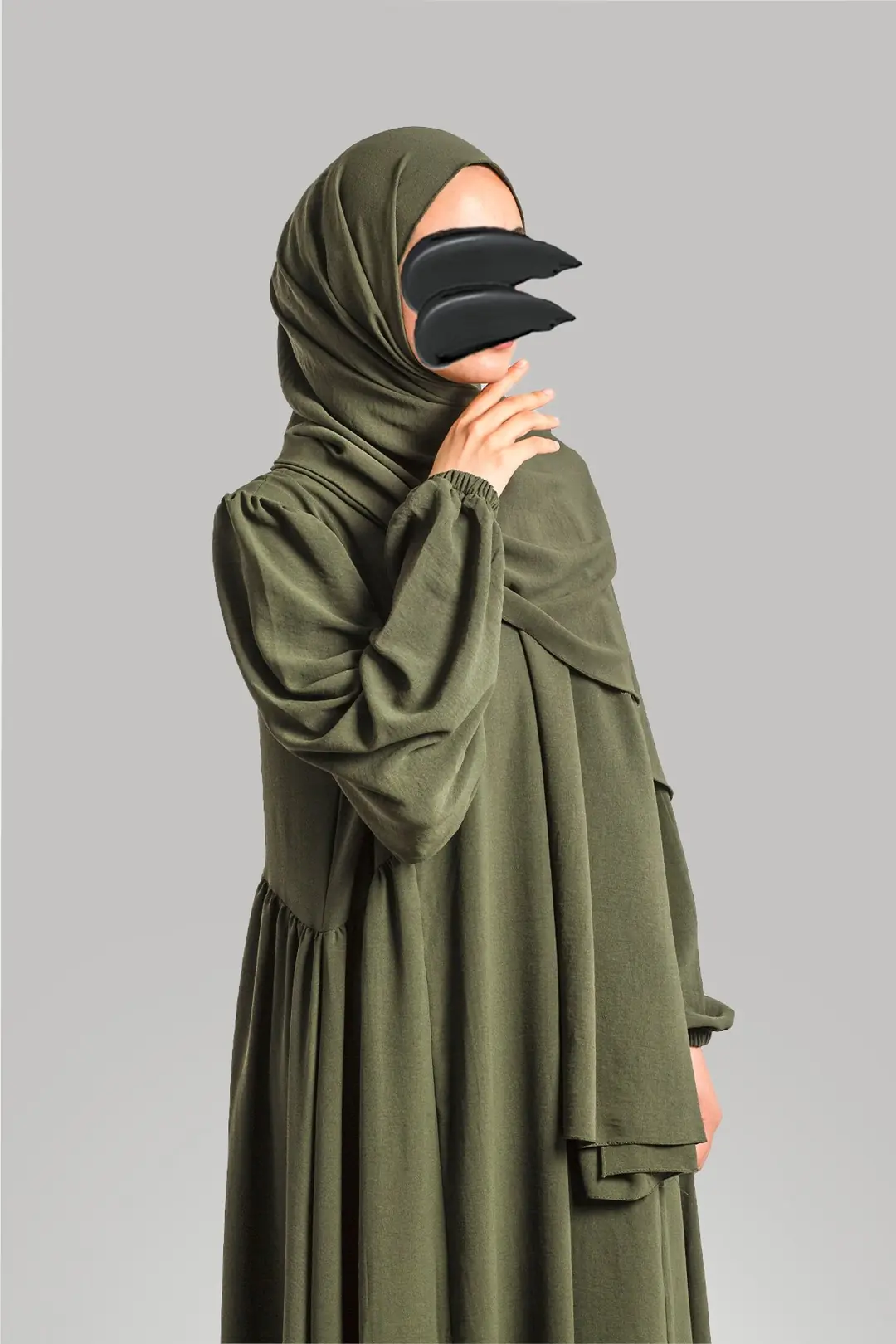 Ayrobin Dress with Yoke, Khaki 10