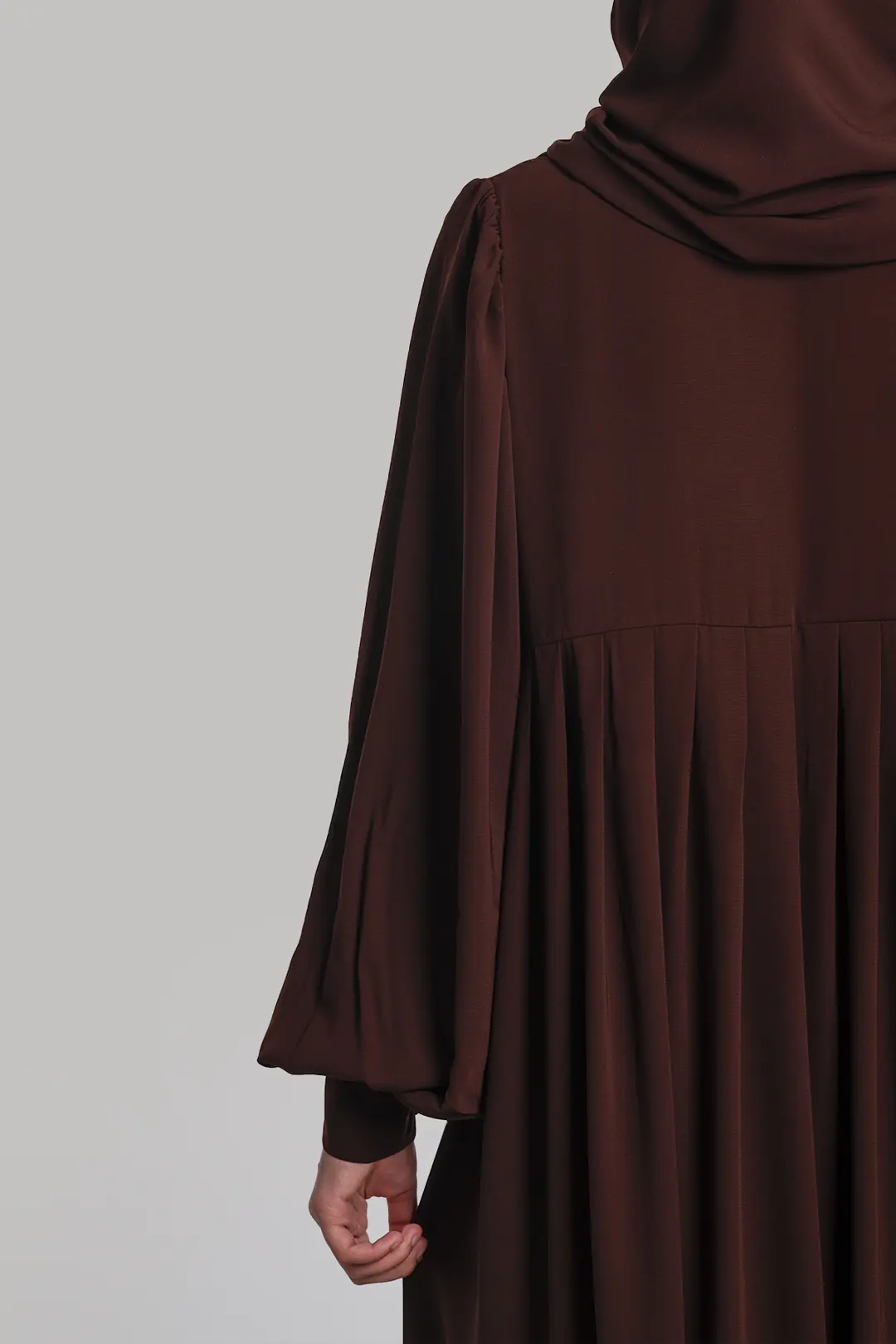 Melisa Pleated Dress Dark Brown 4