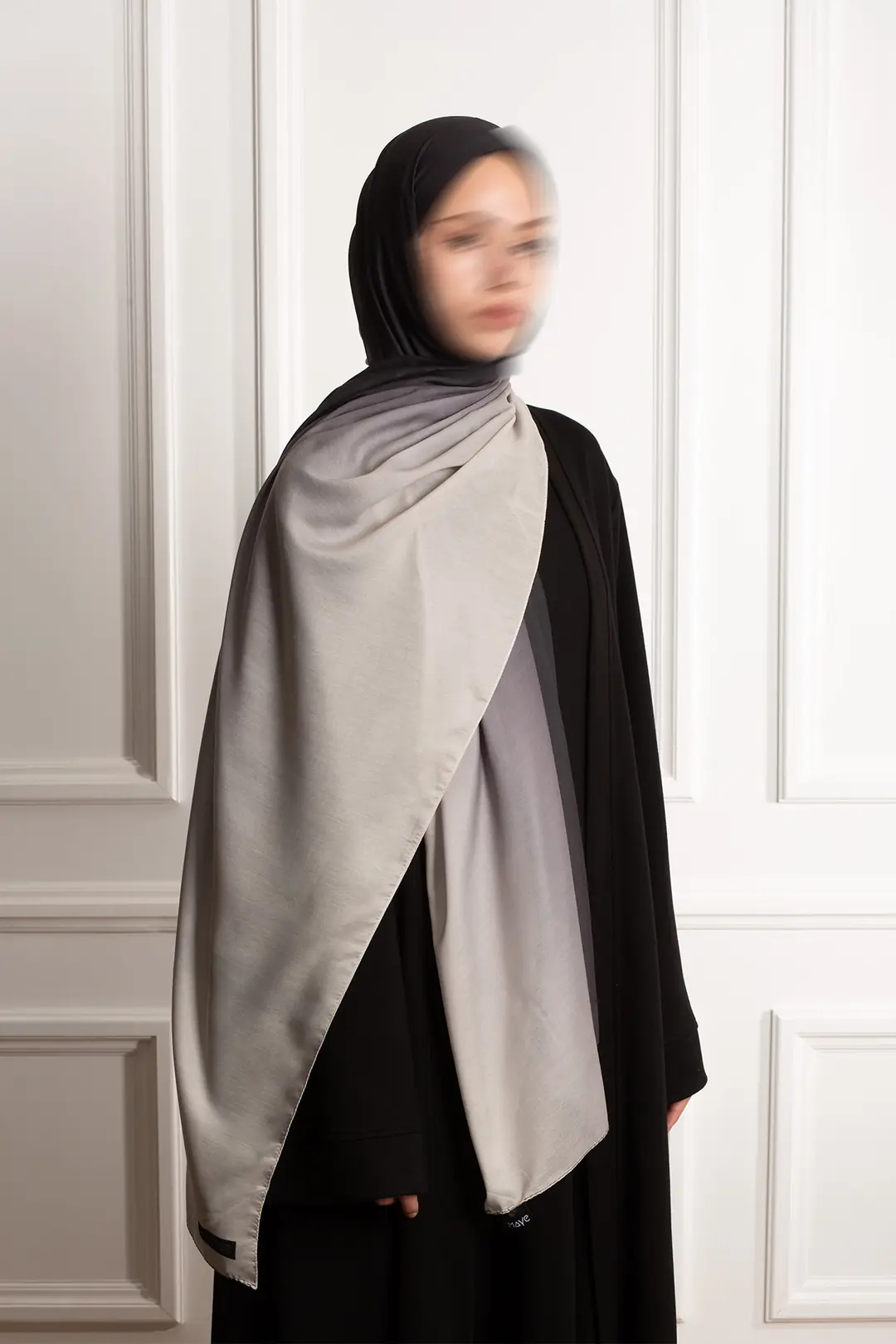 Gradient Soft Scarf Black 5