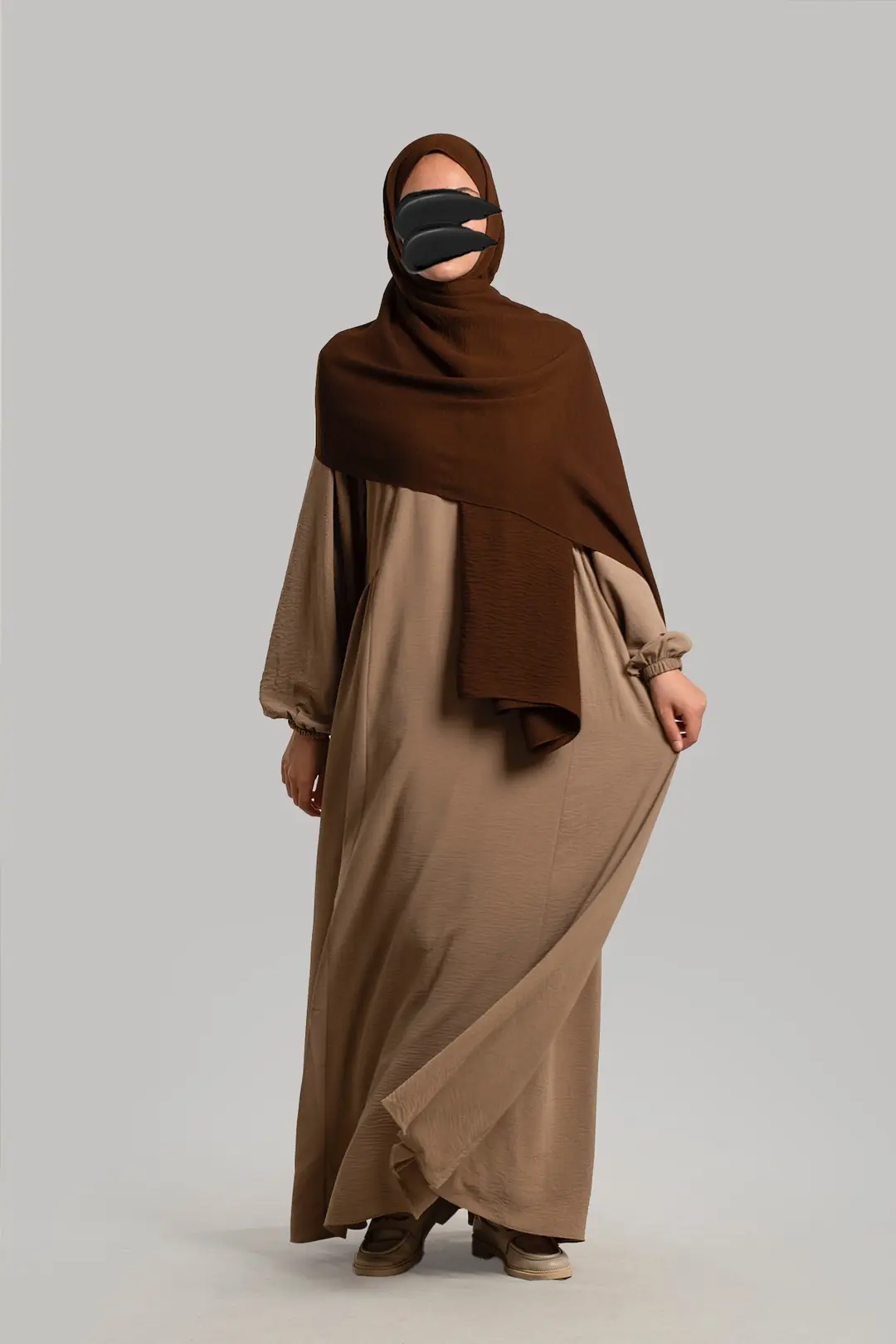 Yoke-style Ayrobin Dress, Mink 3