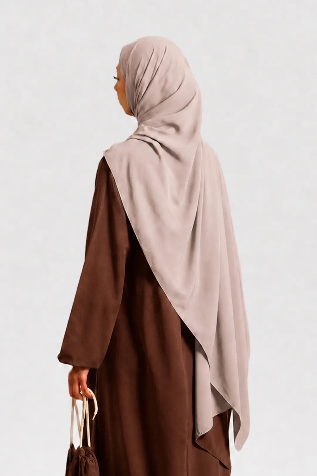 Namaz Elbisesi Keten Ferace Acı Kahve 4