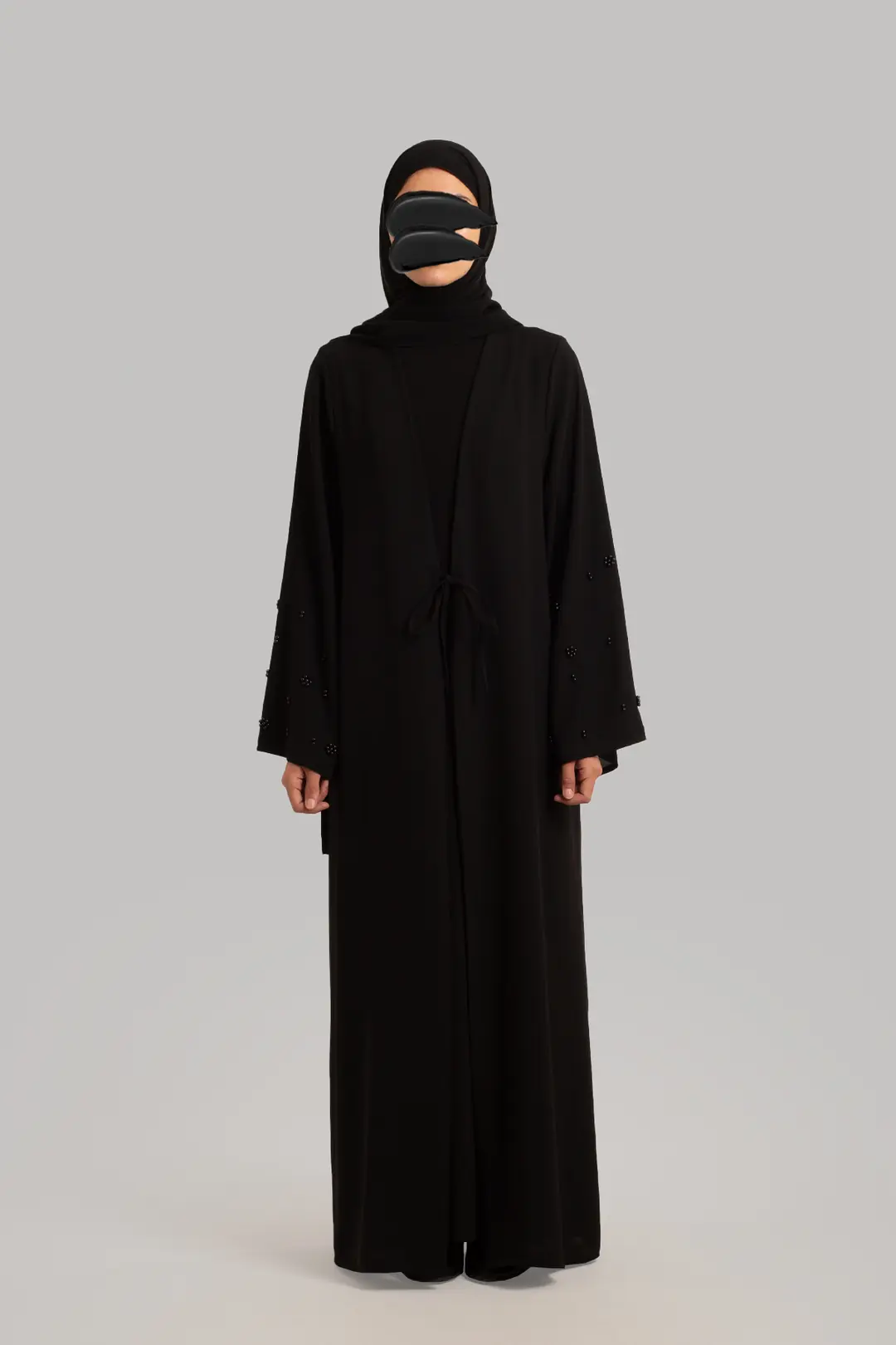 Beaded Abaya Black