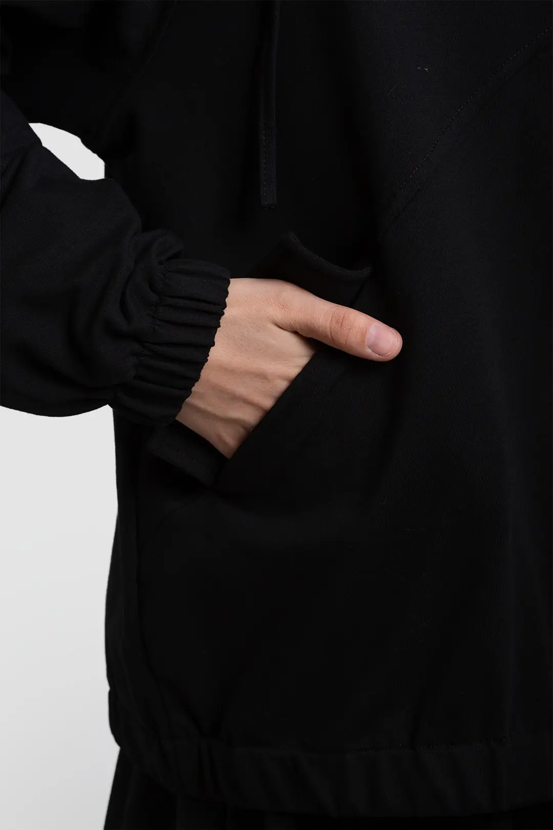Çıtçıtlı Bomber Sweatshirt Siyah 5