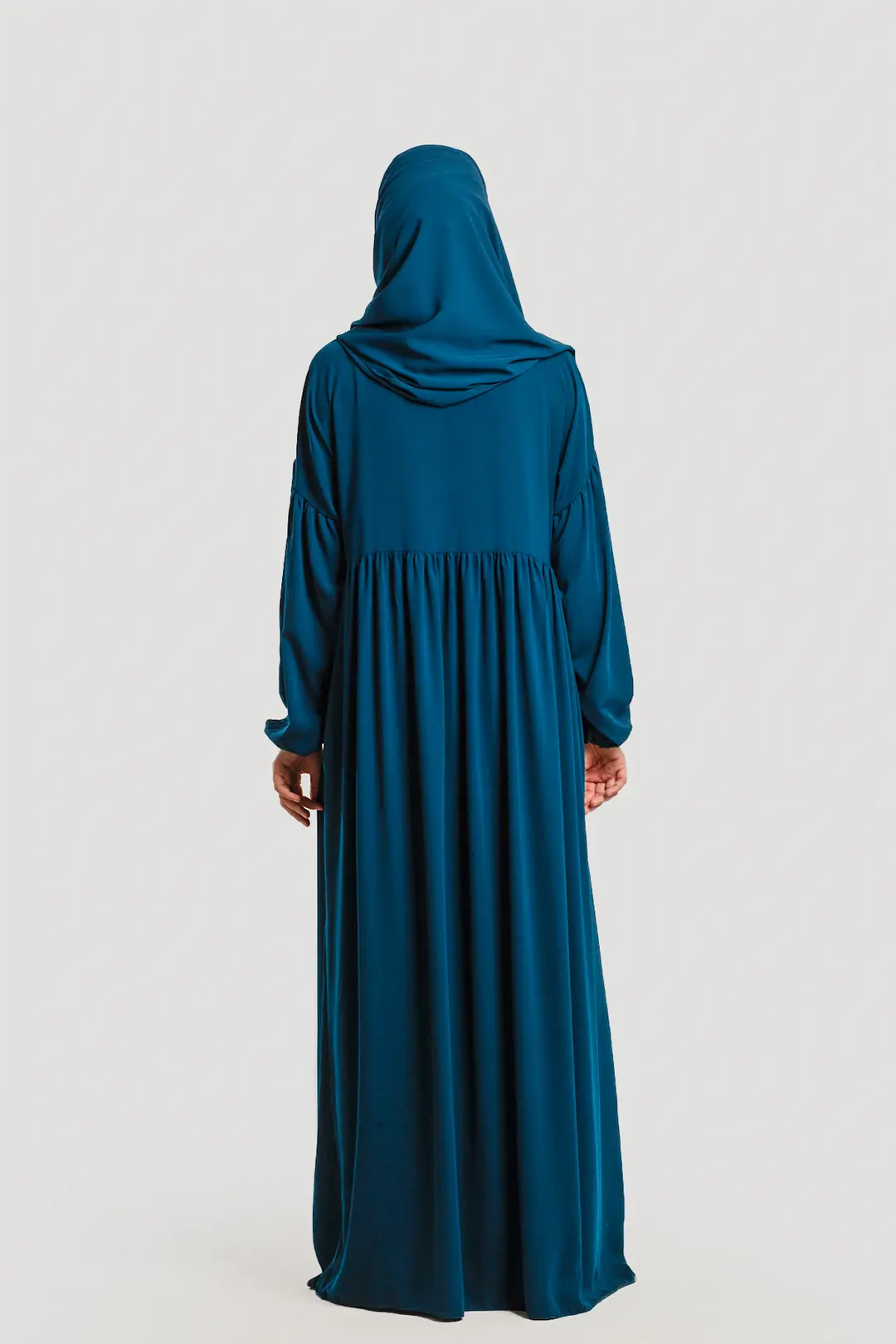 Hijab Dress/Abaya in Petrol Blue 7