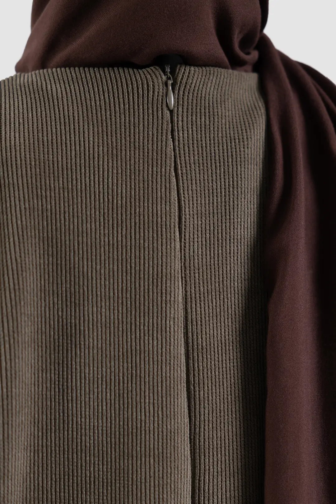 Örme Triko Oversize Elbise Haki 8