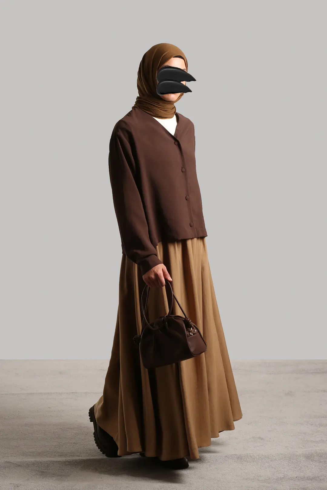 Modal Button-Down Jacket, Dark Brown 2