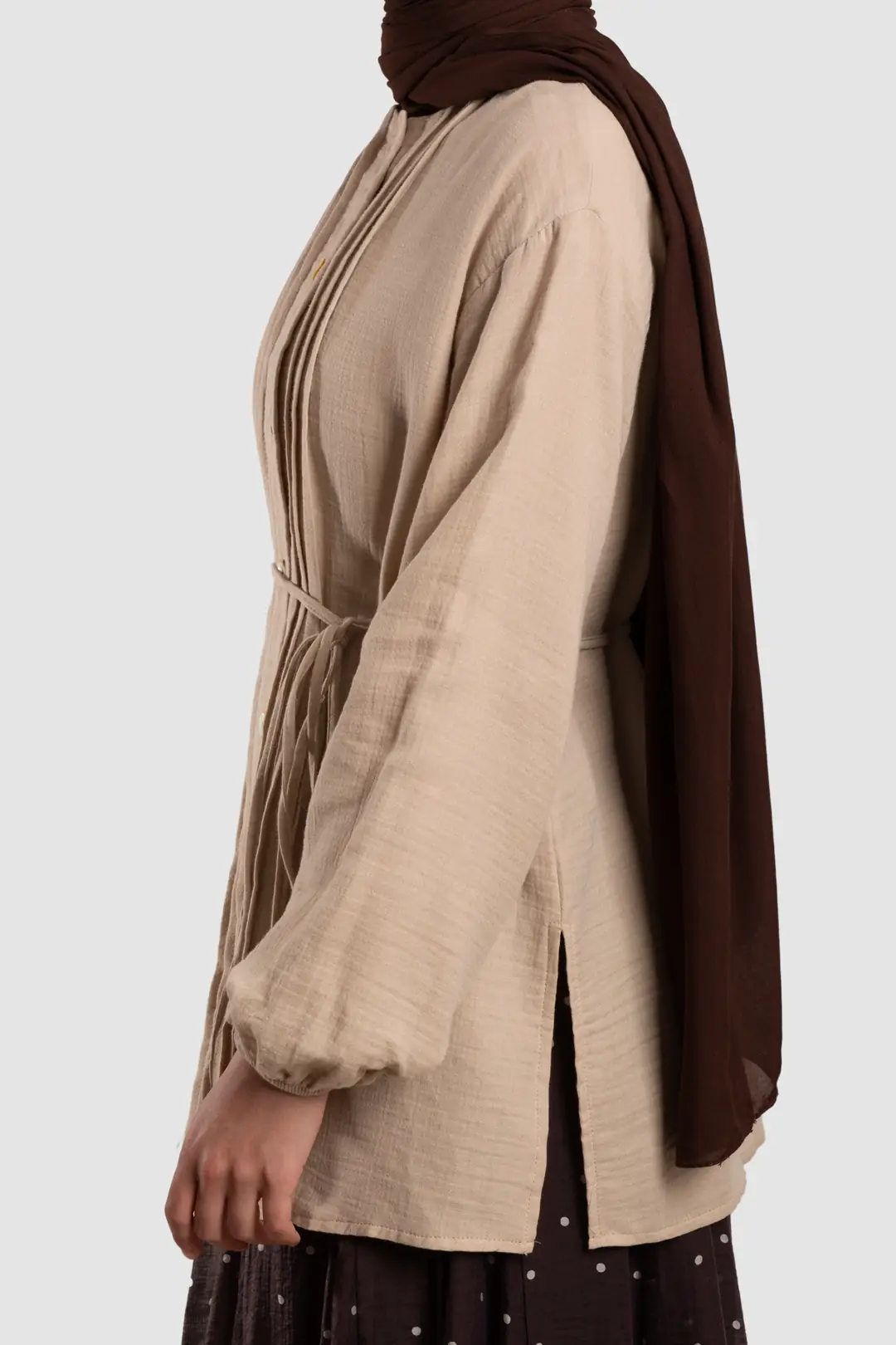 Ribbed Muslin Shirt with Stone Embellishments 4