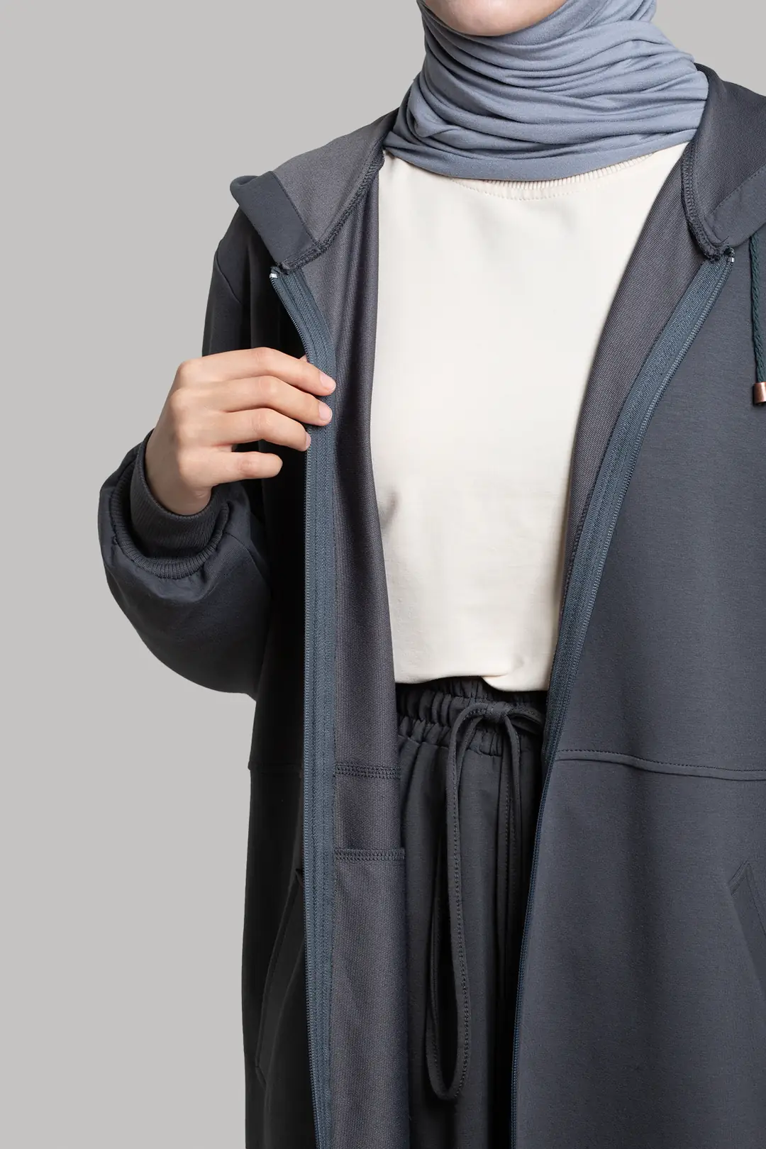 Zip-up Sports Jacket Smoke Grey 9