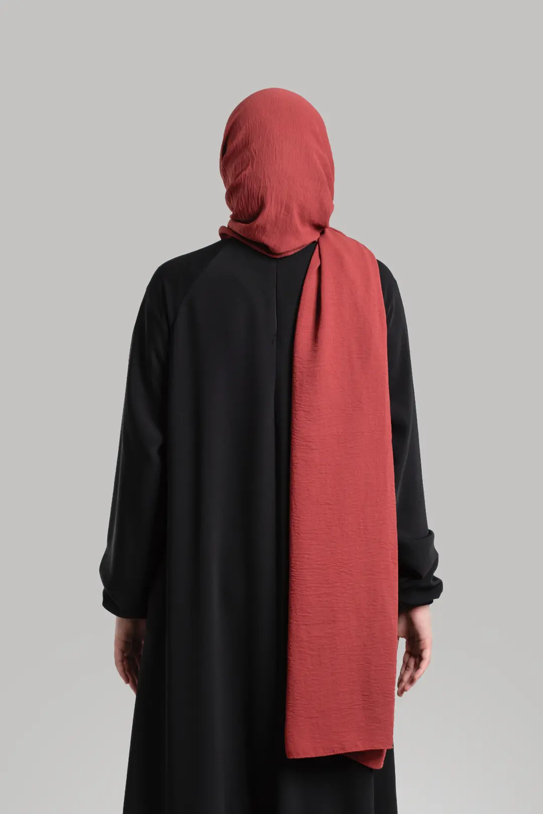 Cazz Crepe Large Size Shawl Cherry Red 3
