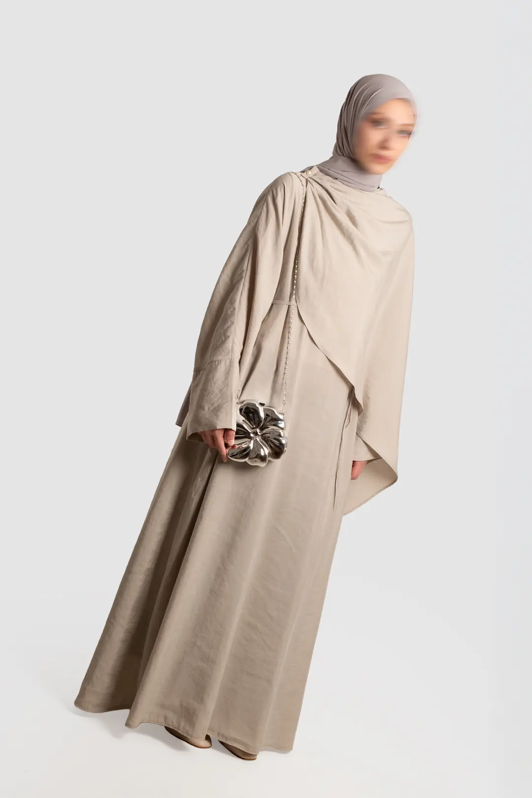 Tak Çıkar Pelerinli Abaya Taş 8