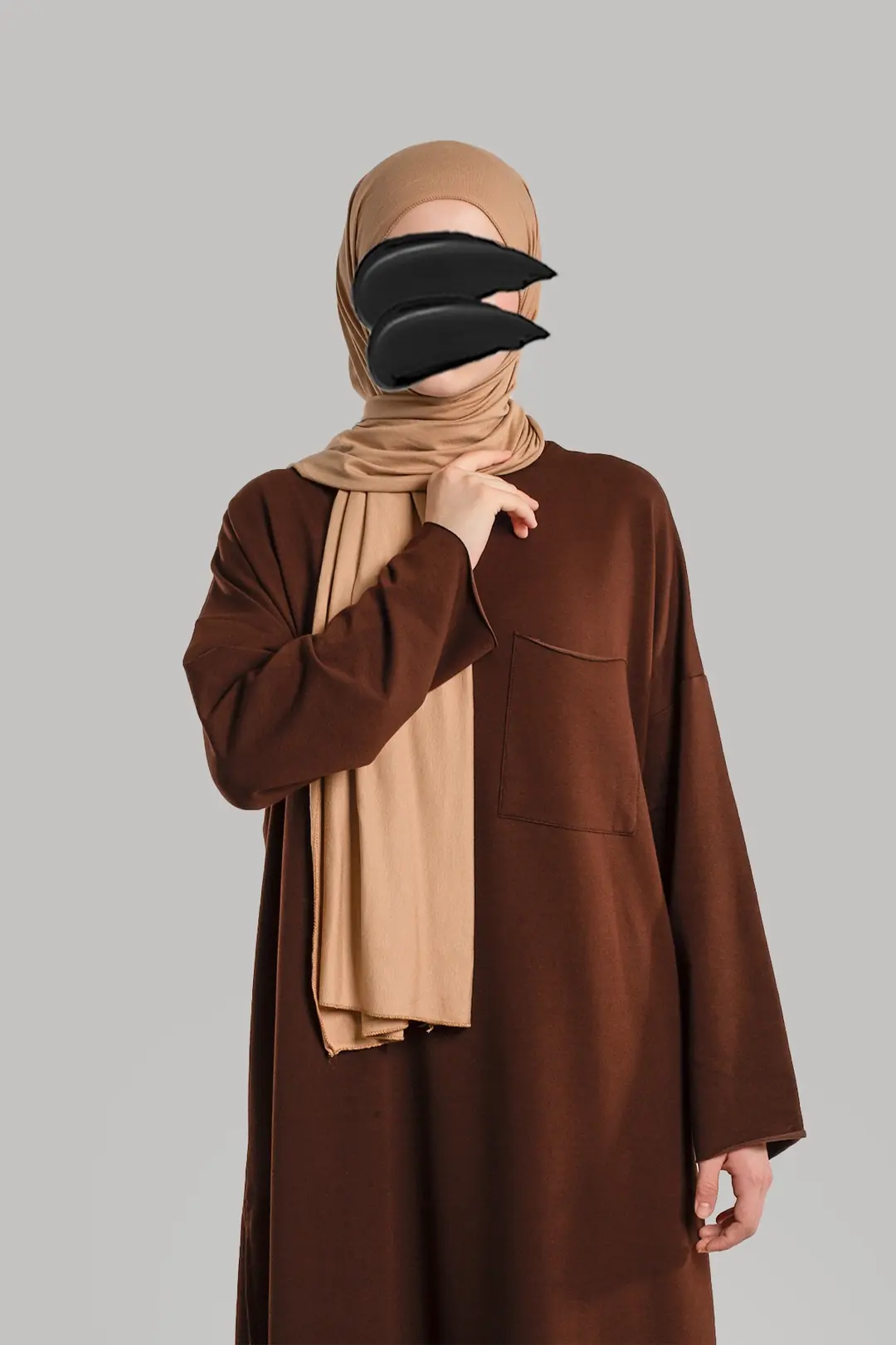 Etek Üstü Pamuklu Tunik Acı Kahve 5