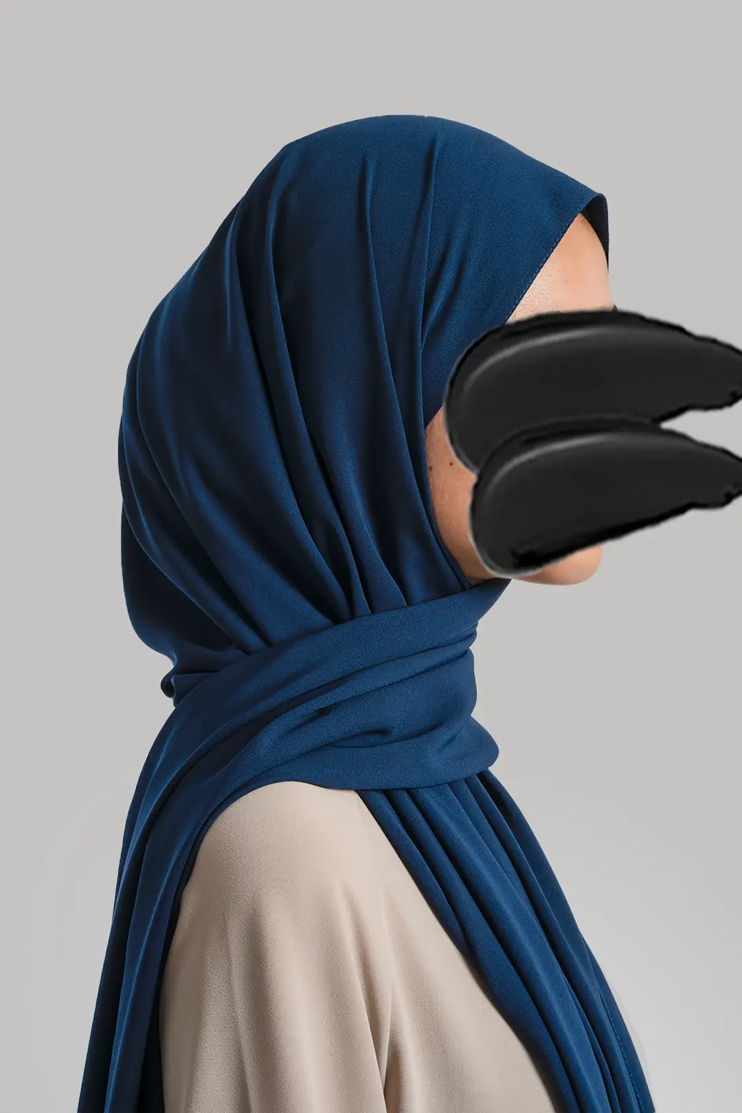 Medine İpeği Soft Şal Lacivert 3