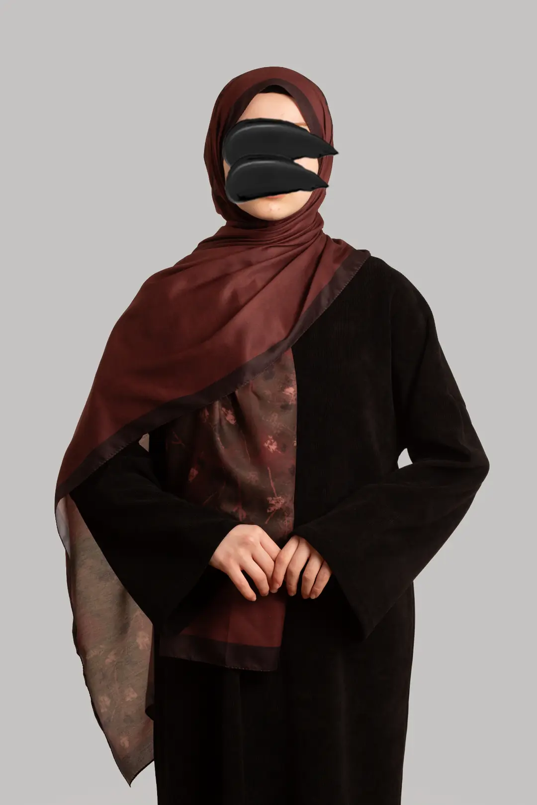 Saklı Vadi Desenli Soft Şal Bordo 4