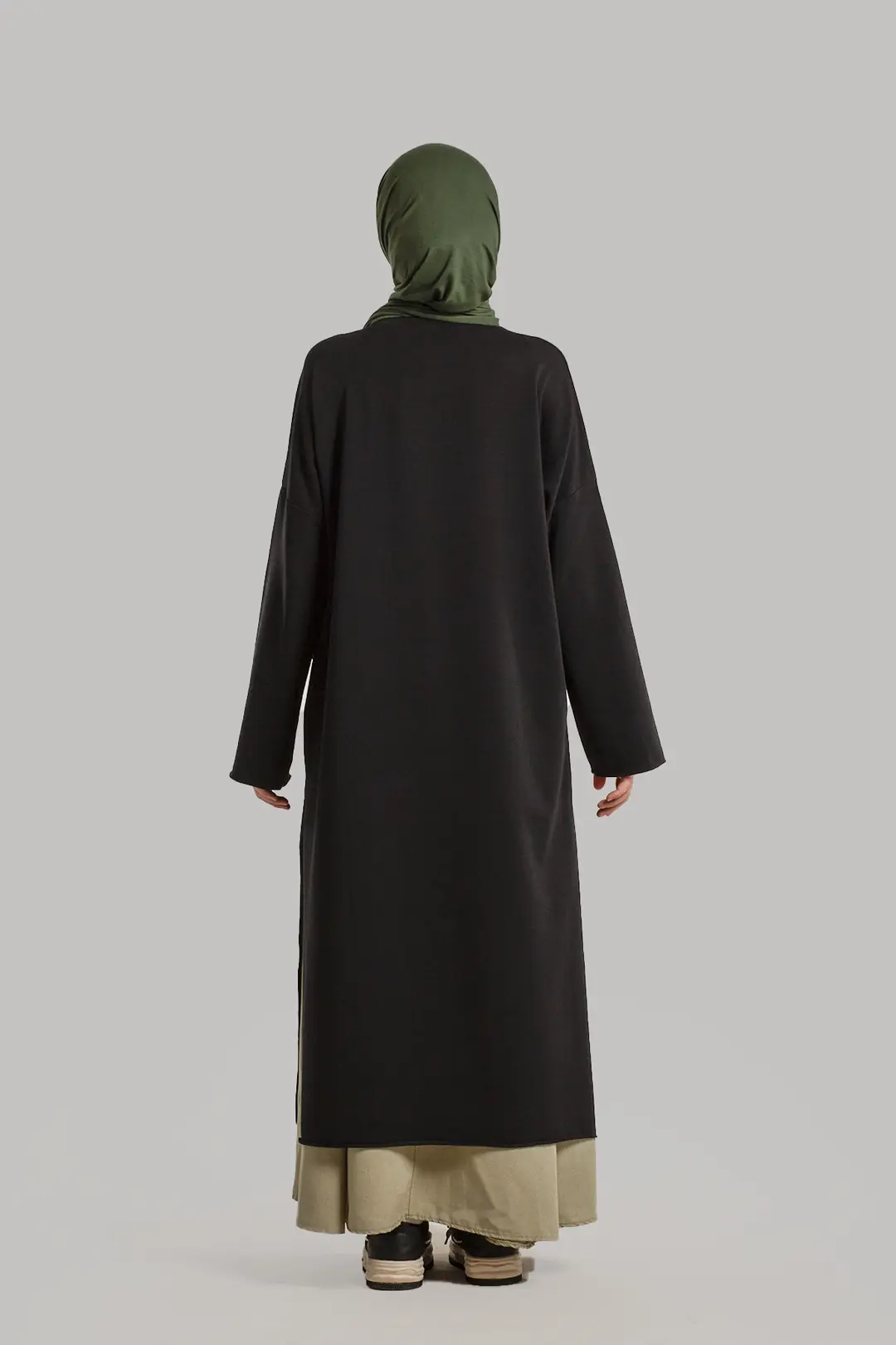 Etek Üstü Pamuklu Tunik Siyah 6