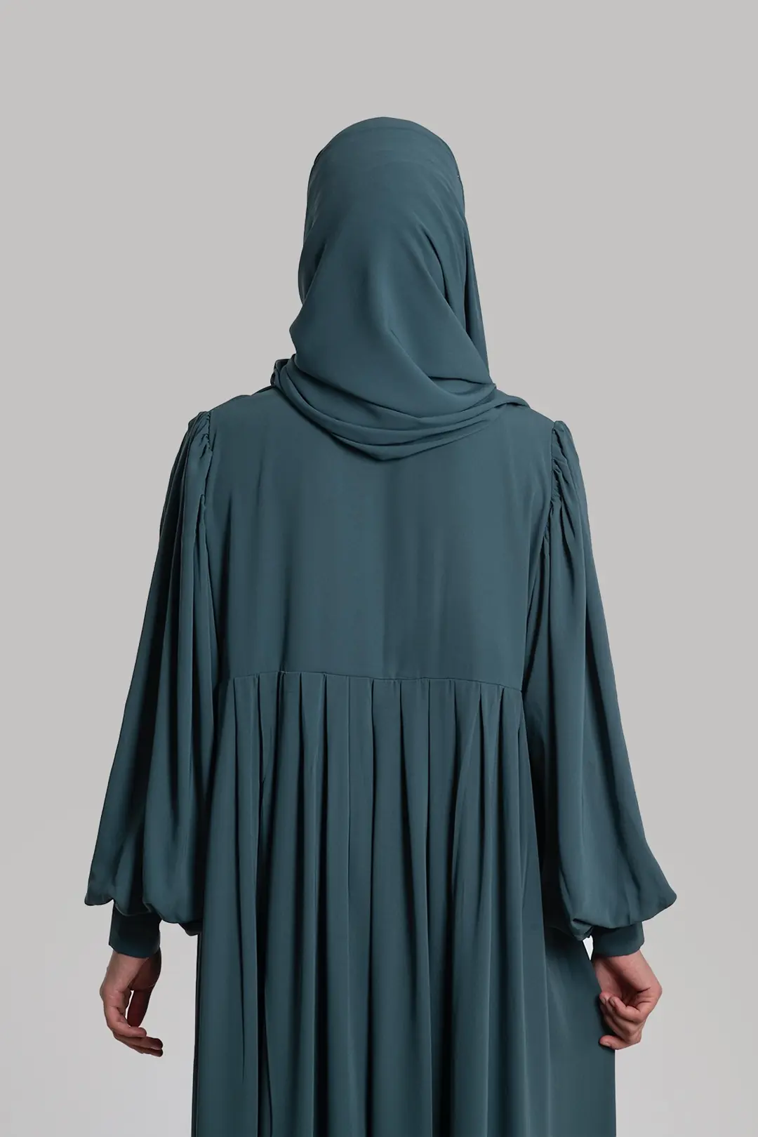 Melisa Pleated Dress, Aqua Green 8