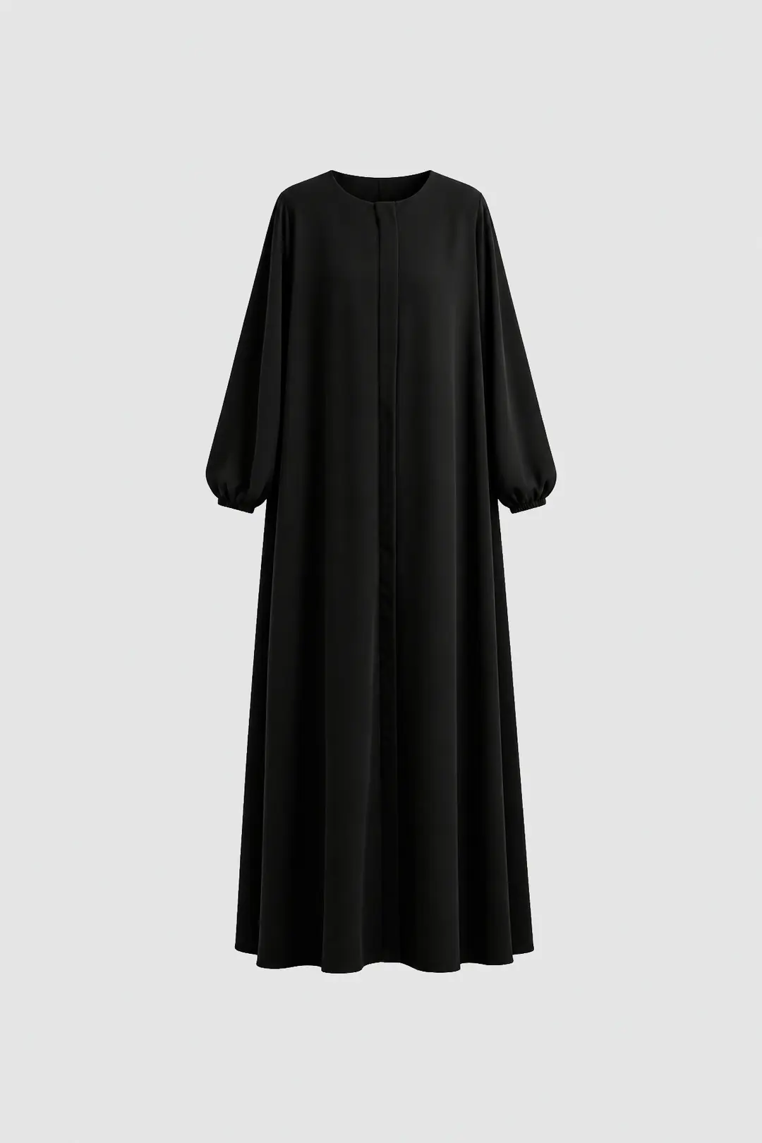 Arya Full-Length Zippered Abaya Black 3