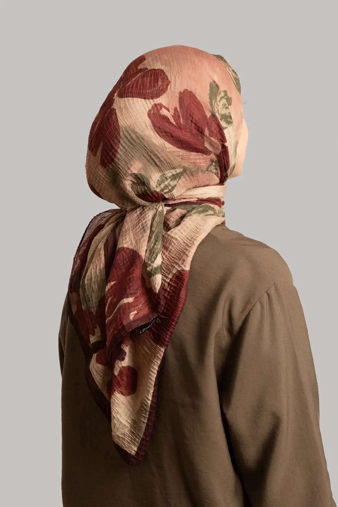 Floral Dream Desenli Müslin Eşarp Kiremit