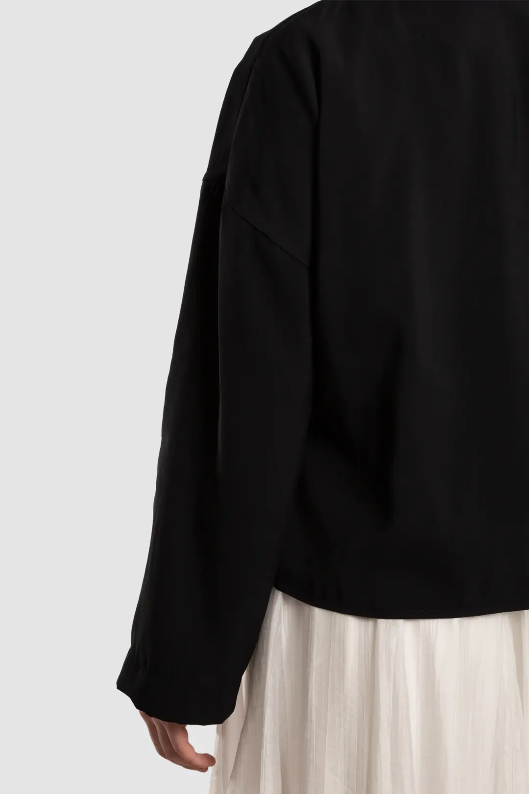 Soft Modal Button-Down Jacket, Black 5