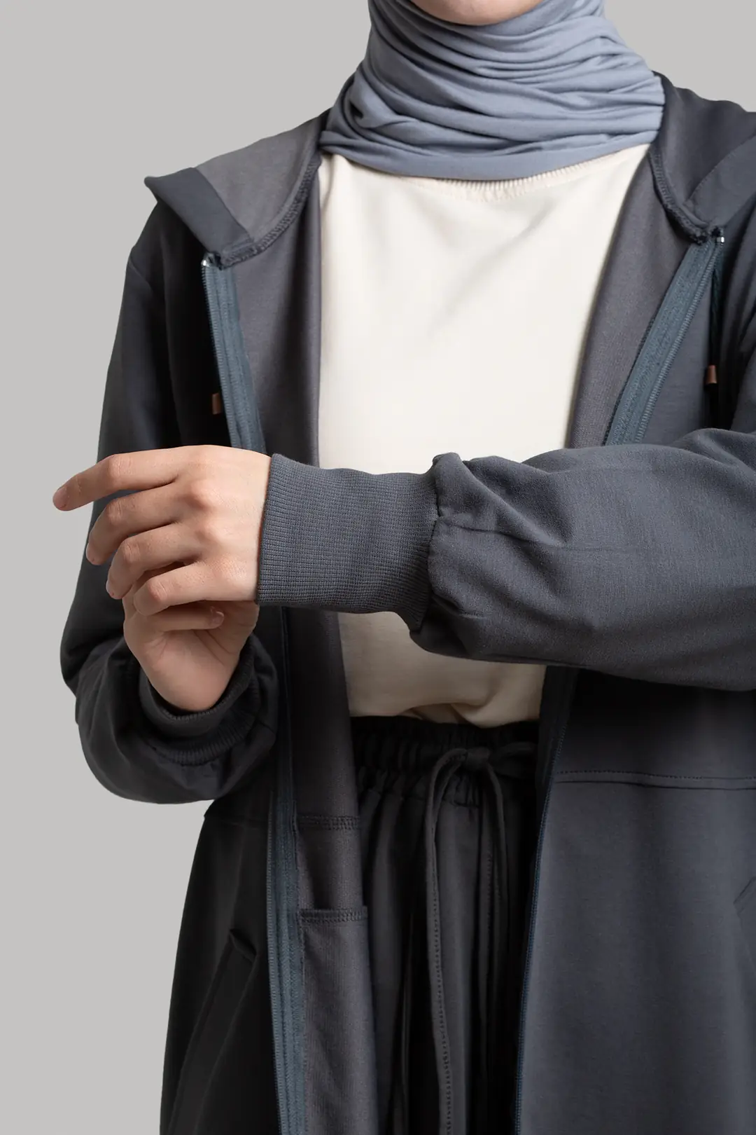 Zip-up Sports Jacket Smoke Grey 10