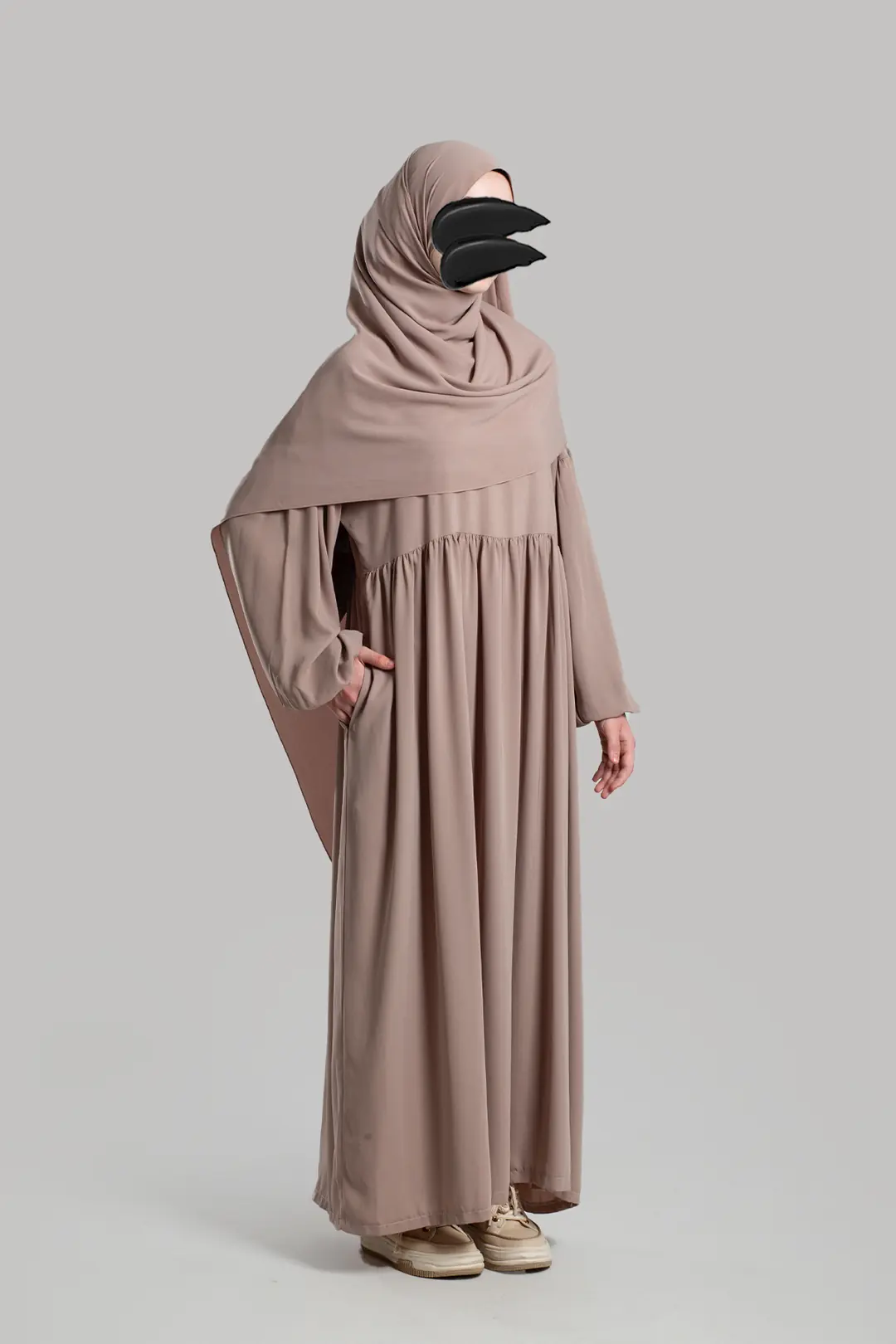 Hijab Dress, Abaya, Stone 8