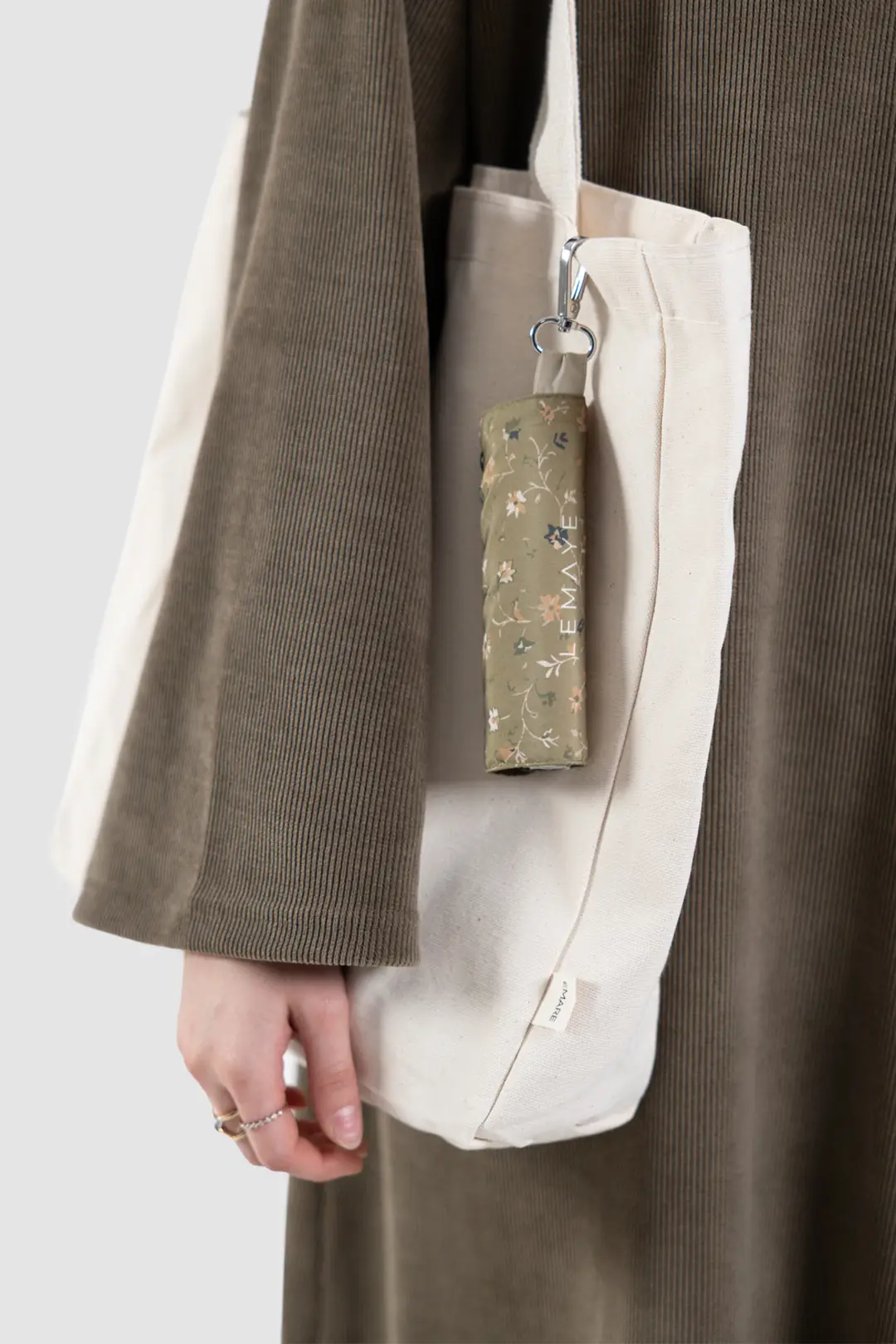 Örme Triko Oversize Elbise Haki 7