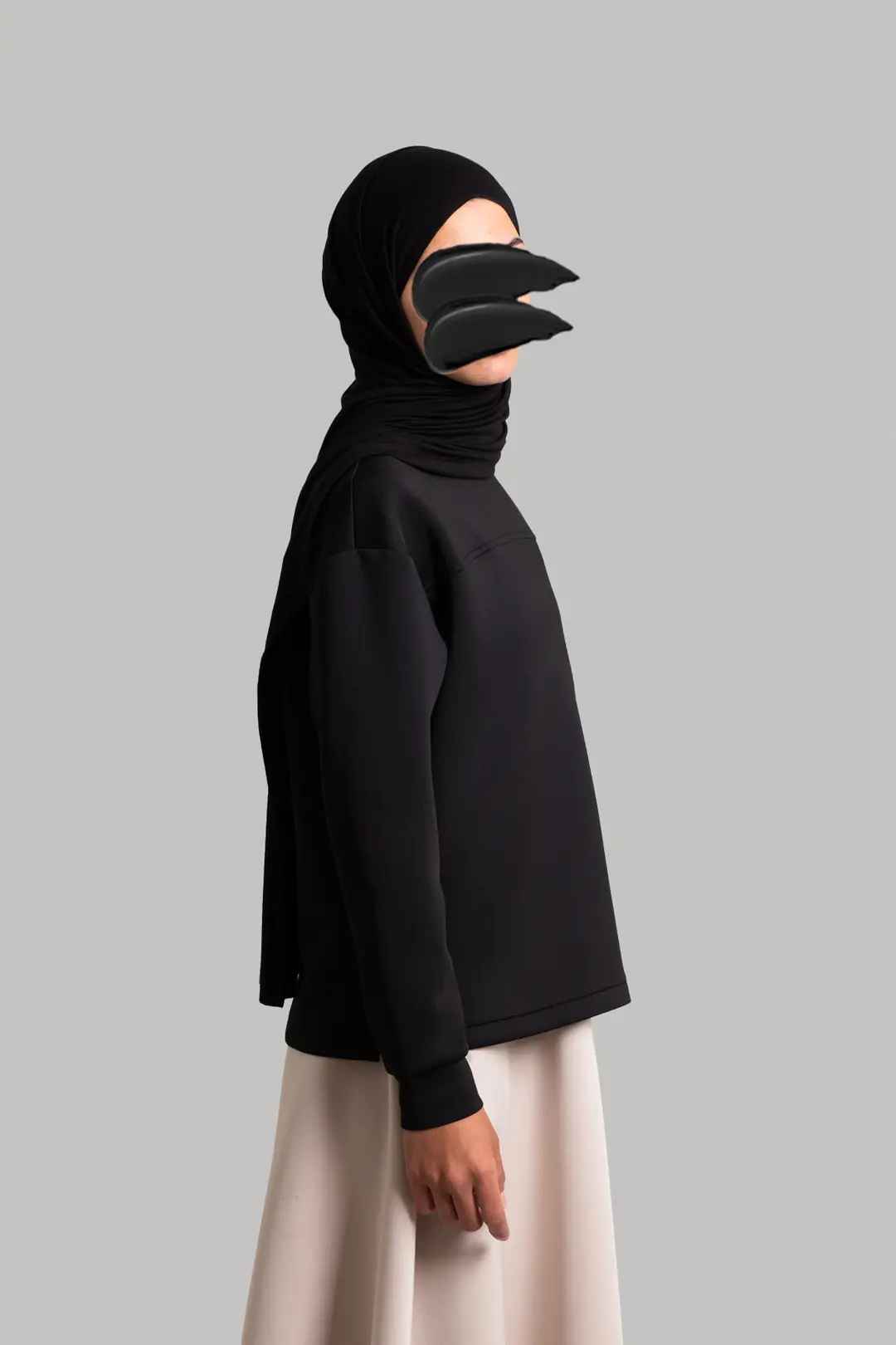 Puffy Scuba Sweatshirt Black 4
