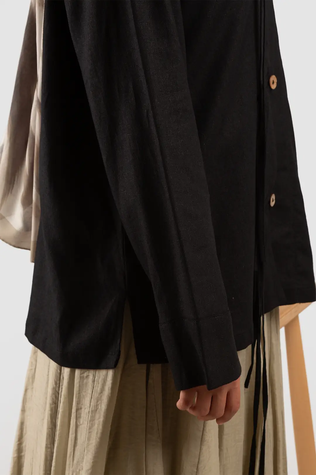 Birit Detaylı Kimono Ceket Siyah 9