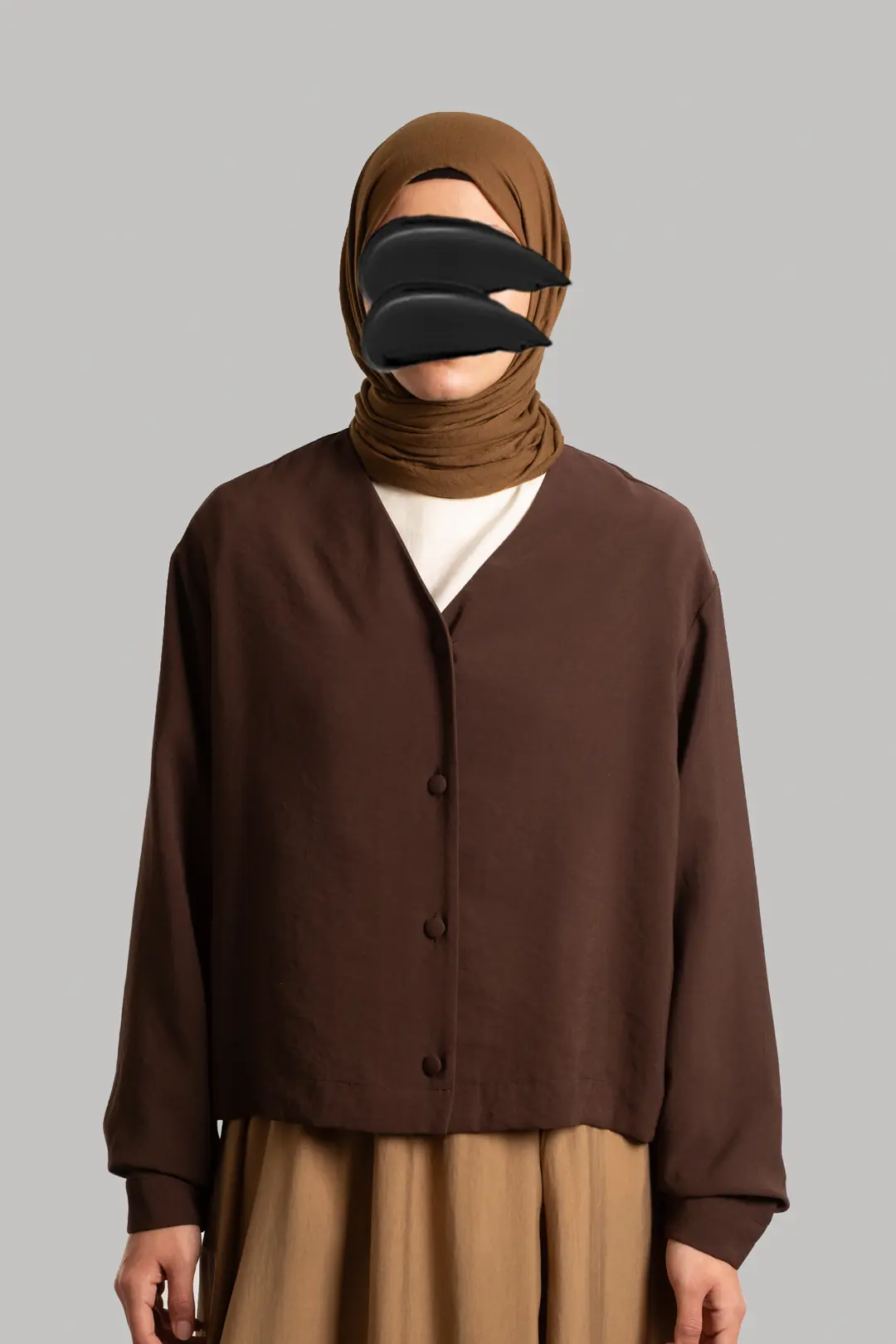 Modal Button-Down Jacket, Dark Brown 7