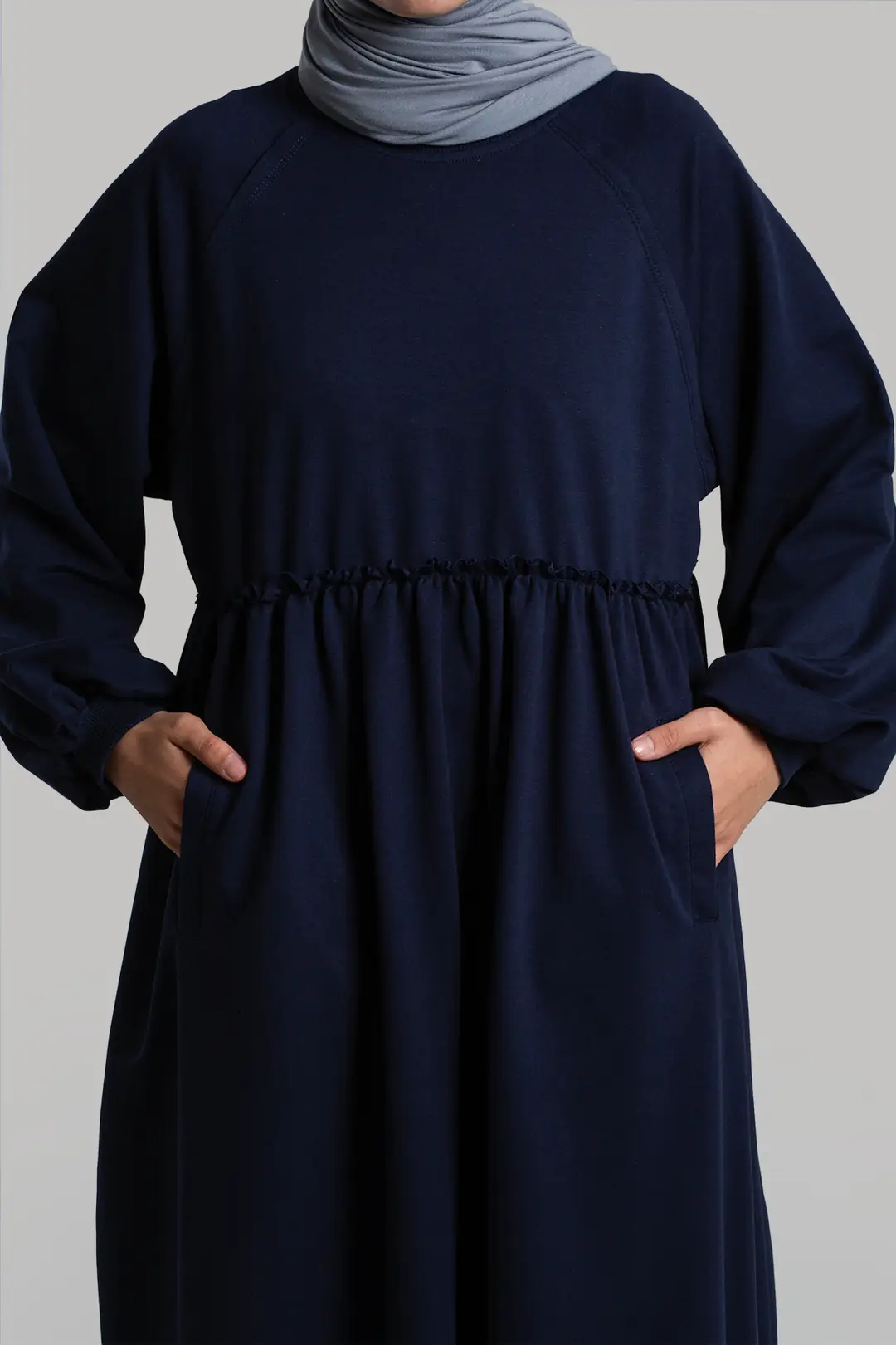 Oversize Sweat Elbise Lacivert 2