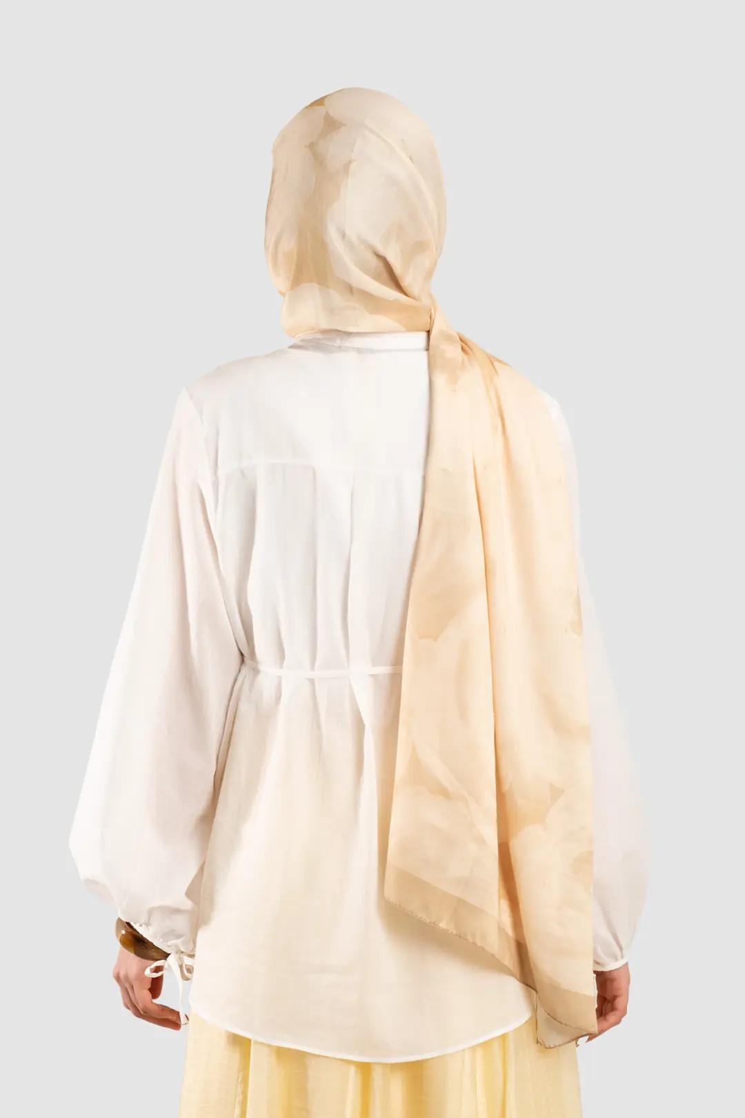 Ribbed Detail Cotton Voile Shirt, Ecru 7